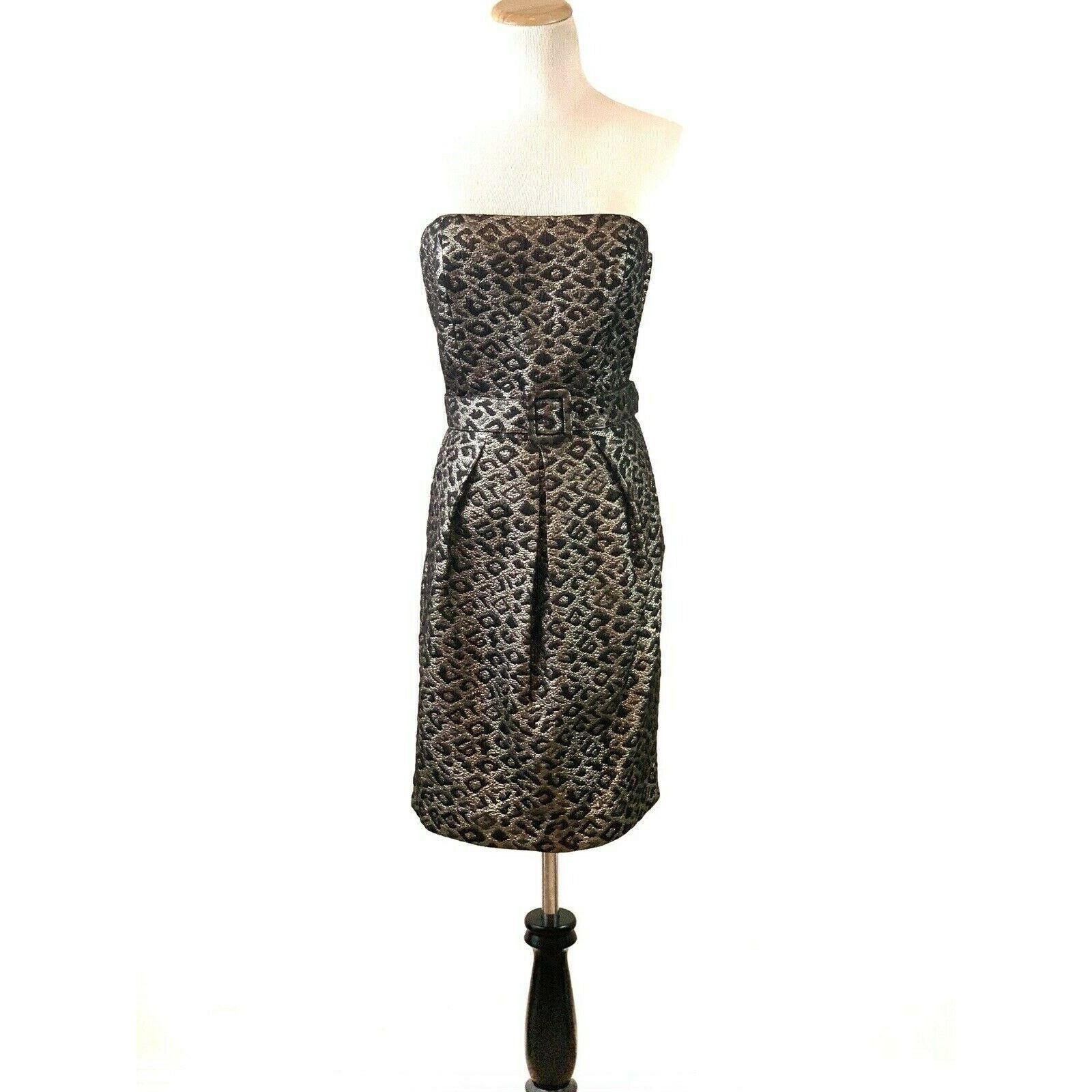 Tibi TIBI Golden Leopard Print Belted Mini Dress Size 6 Size M / US 6-8 / IT 42-44 - 6 Thumbnail