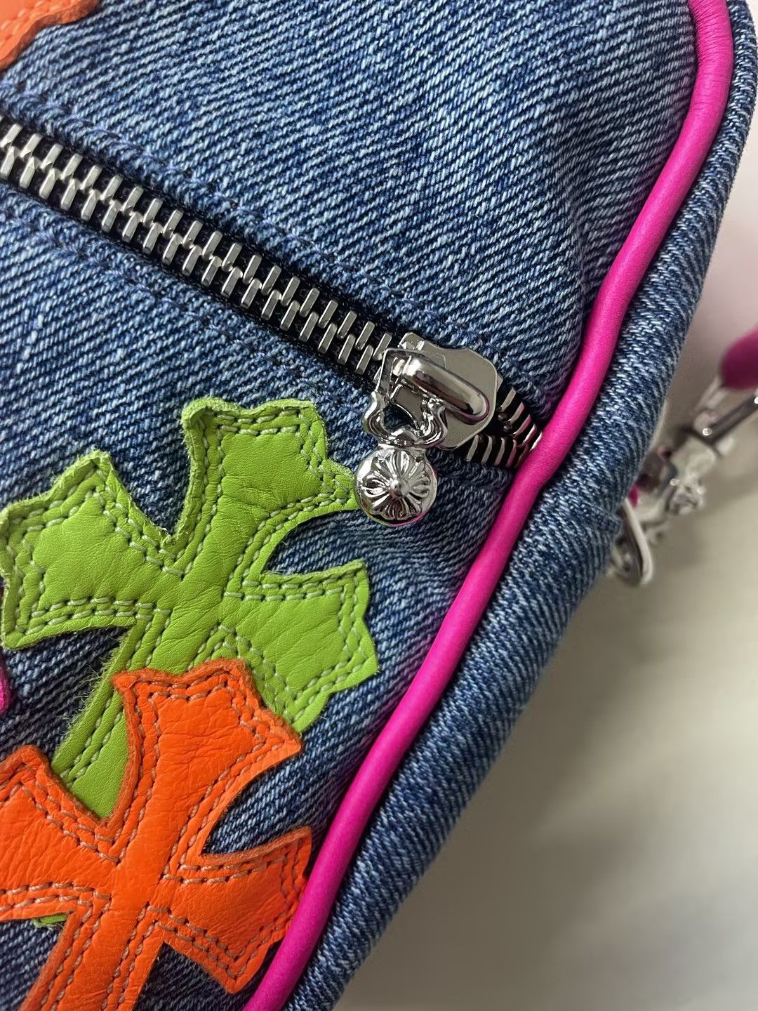 Chrome Hearts Chrome Hearts Multcolor Denim Cross Patch Taka Bag Size ONE SIZE - 9 Thumbnail