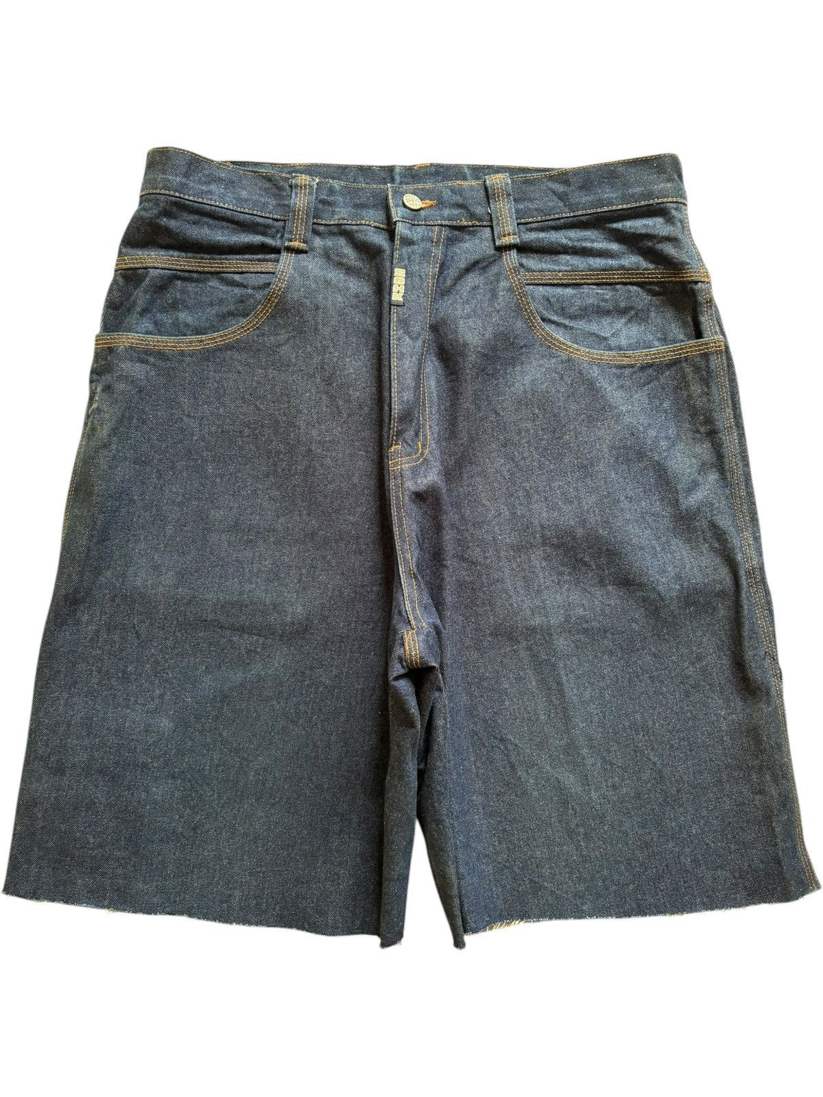 JNCO Vintage School of Hard Knocks Carpenter Baggy Jean Shorts Size US 35 - 1 Thumbnail