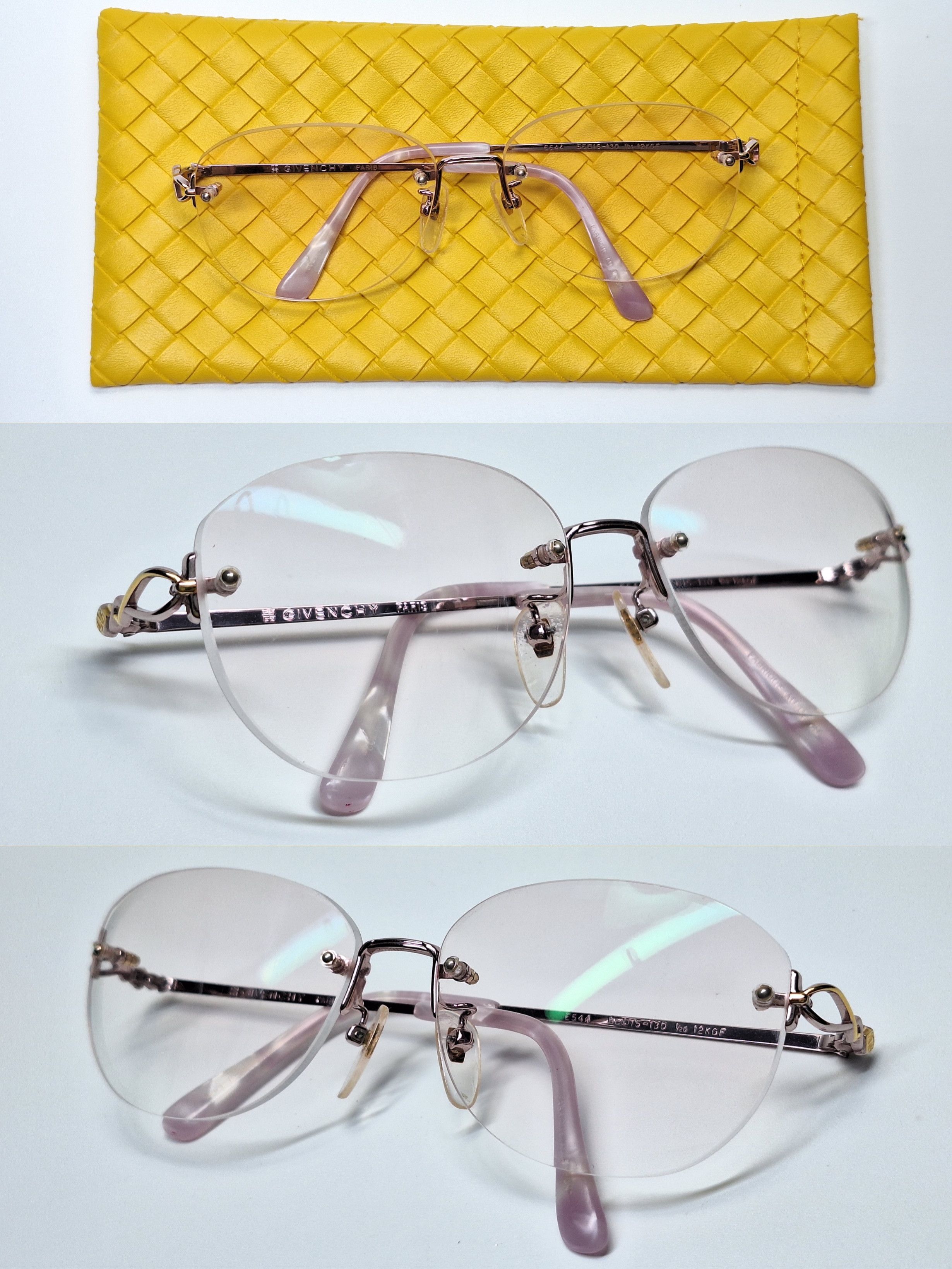 Givenchy GIVENCHY PARIS E544 12KGF Gold Filled Rimless Eyeglasses Size ONE SIZE - 3 Thumbnail