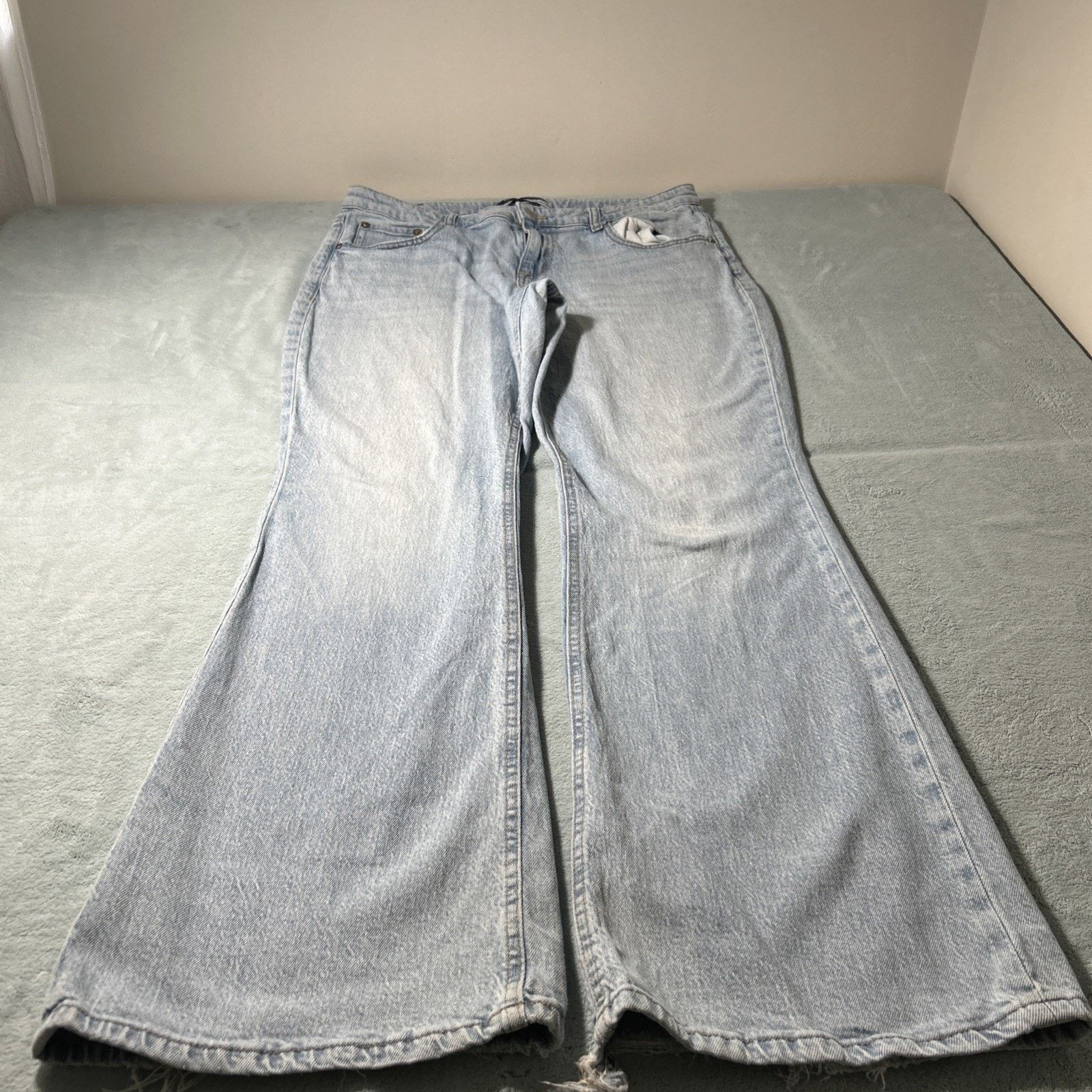 JNCO Aeropostale Beyond Baggy Bell Bottom Jeans 36x33 Flare Dojo Size 36" / US 14 / IT 50 - 1 Thumbnail