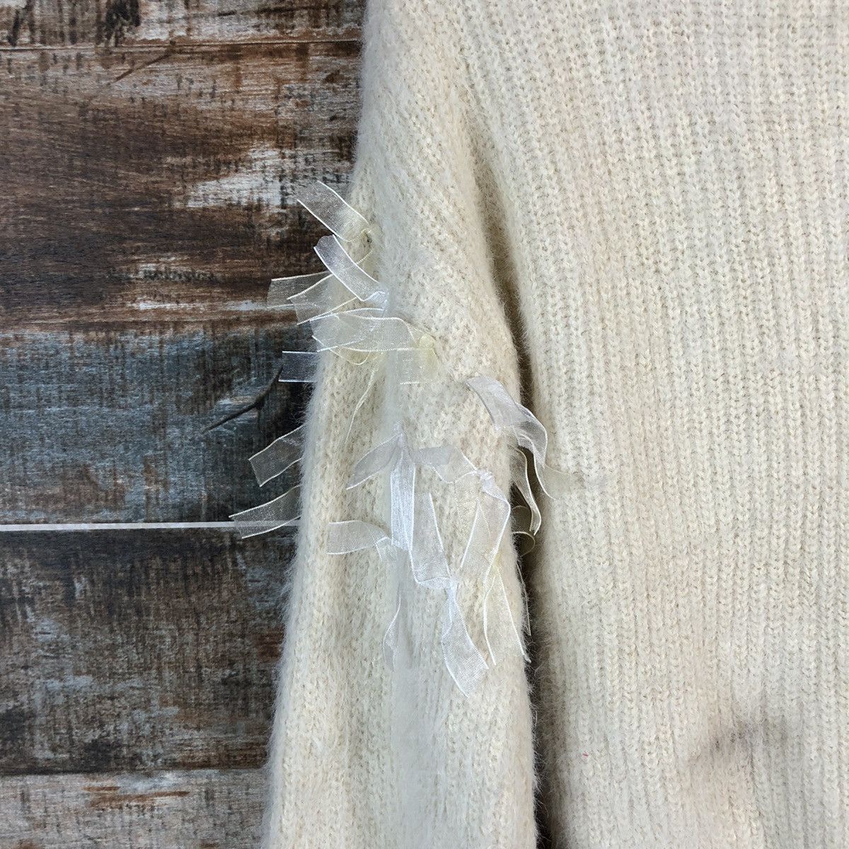 Homespun Knitwear × Majestic DLL Majestic Legon mohair Cream Knitwear #C236 Size M / US 6-8 / IT 42-44 - 20 Thumbnail