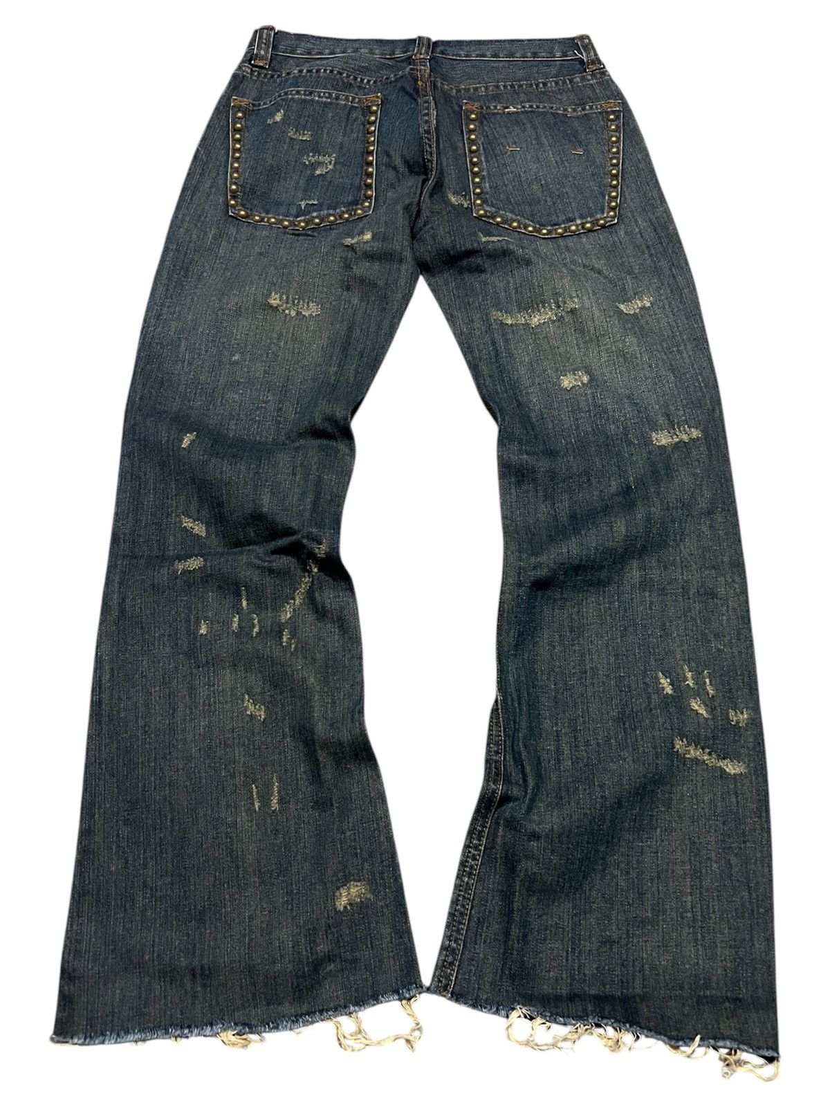 Dolce & Gabbana Dolce Gabbana AW04 ‘Forever’ Studded Denim Size US 29 - 2 Thumbnail