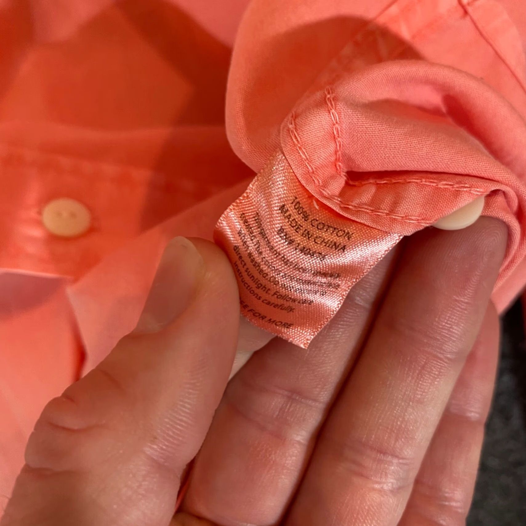 Faherty Faherty Shirt Mens Large Orange Button-Up Outdoors L/S Cotton Shirt Size US L / EU 52-54 / 3 - 7 Thumbnail