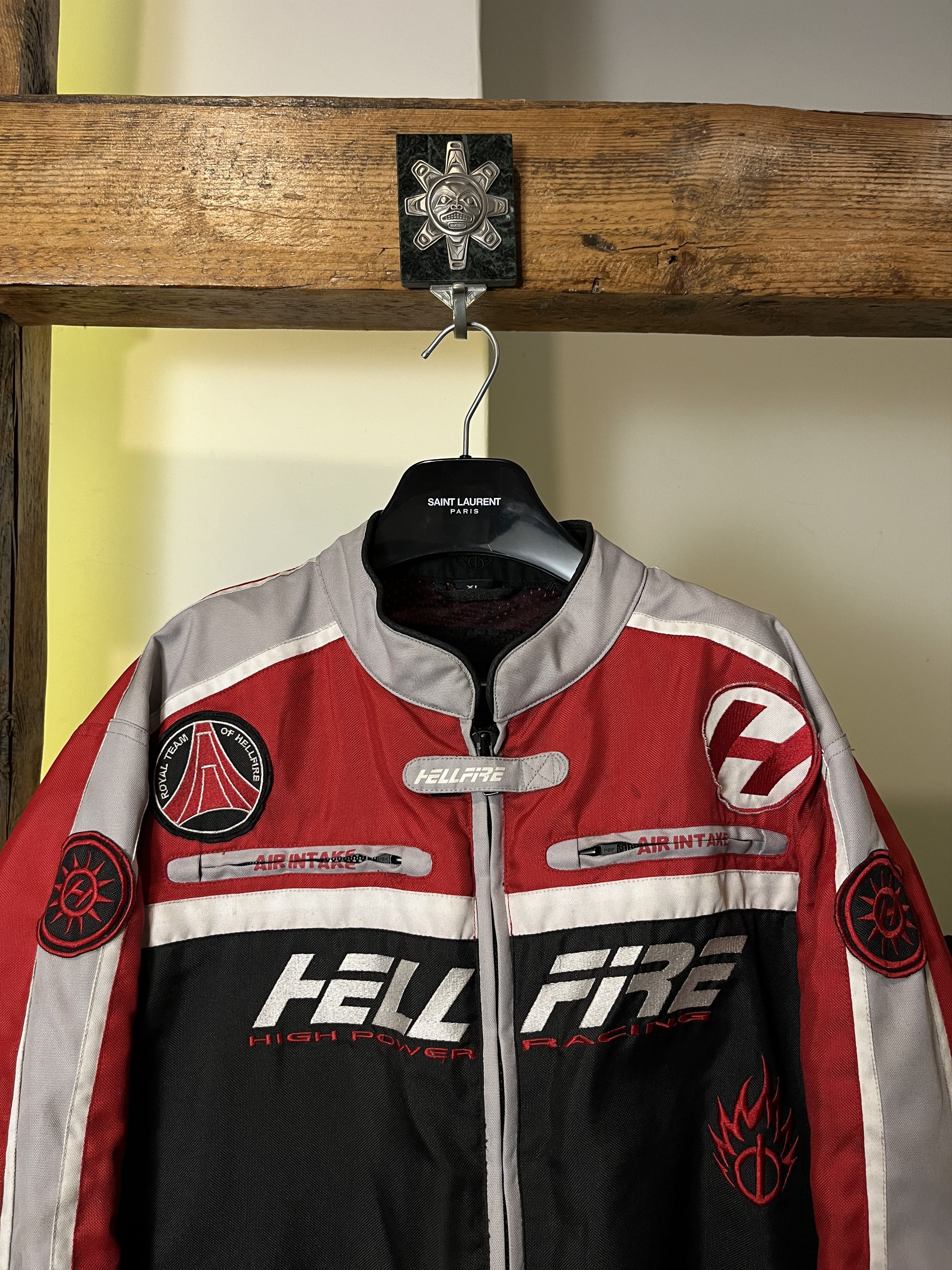 Vintage 90s Hell Fire Racing Jacket Hasta La Vista Nascar Jacket Size US XL / EU 56 / 4 - 3 Thumbnail