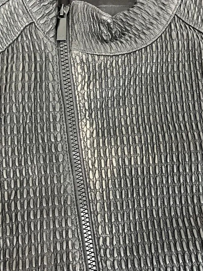Emporio Armani SS2016 Emporio Armani Woven Asymmetrical Leather Jacket Size US S / EU 44-46 / 1 - 13 Thumbnail