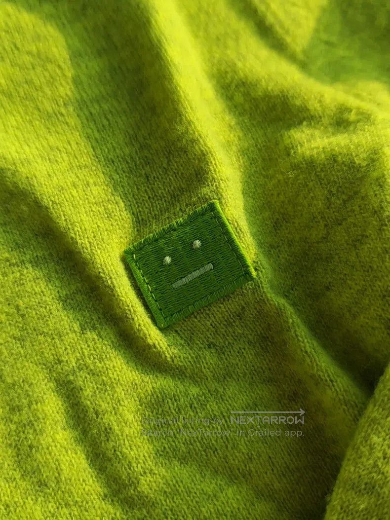 Acne Studios Acne Studios Face Classic Smiley Round Neck Wool Sweater, Size M / US 6-8 / IT 42-44 - 3 Thumbnail