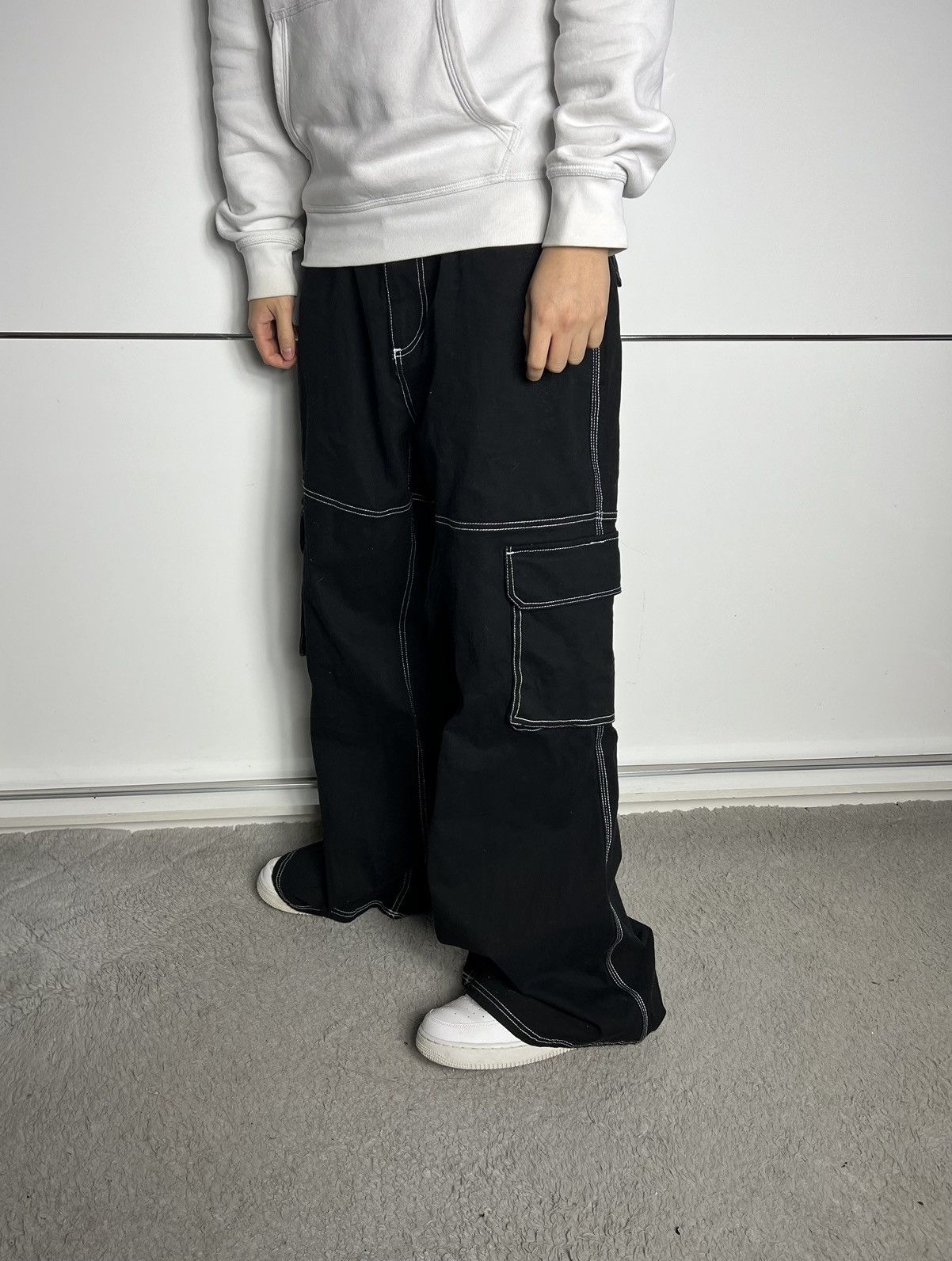 Asos Baggy Cargo Pants Asos black y2k Size US 38 / EU 54 - 2 Thumbnail