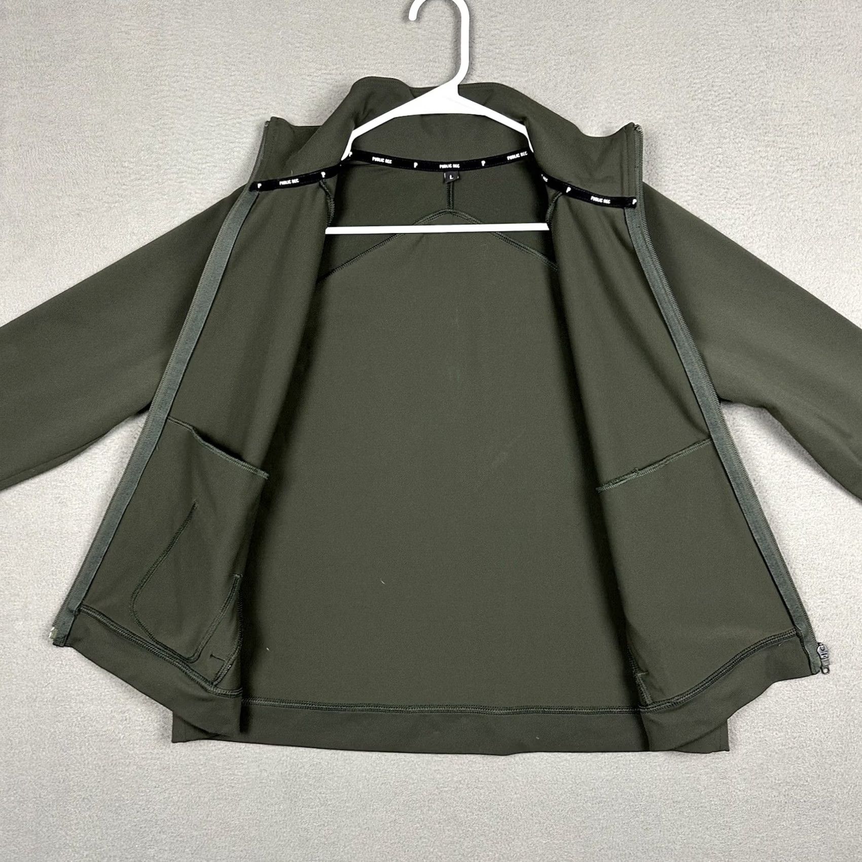 Vintage Public Rec All Day Jacket Womens L Green Full Zip Stretch Pockets MSRP 118 Size L / US 10 / IT 46 - 3 Thumbnail