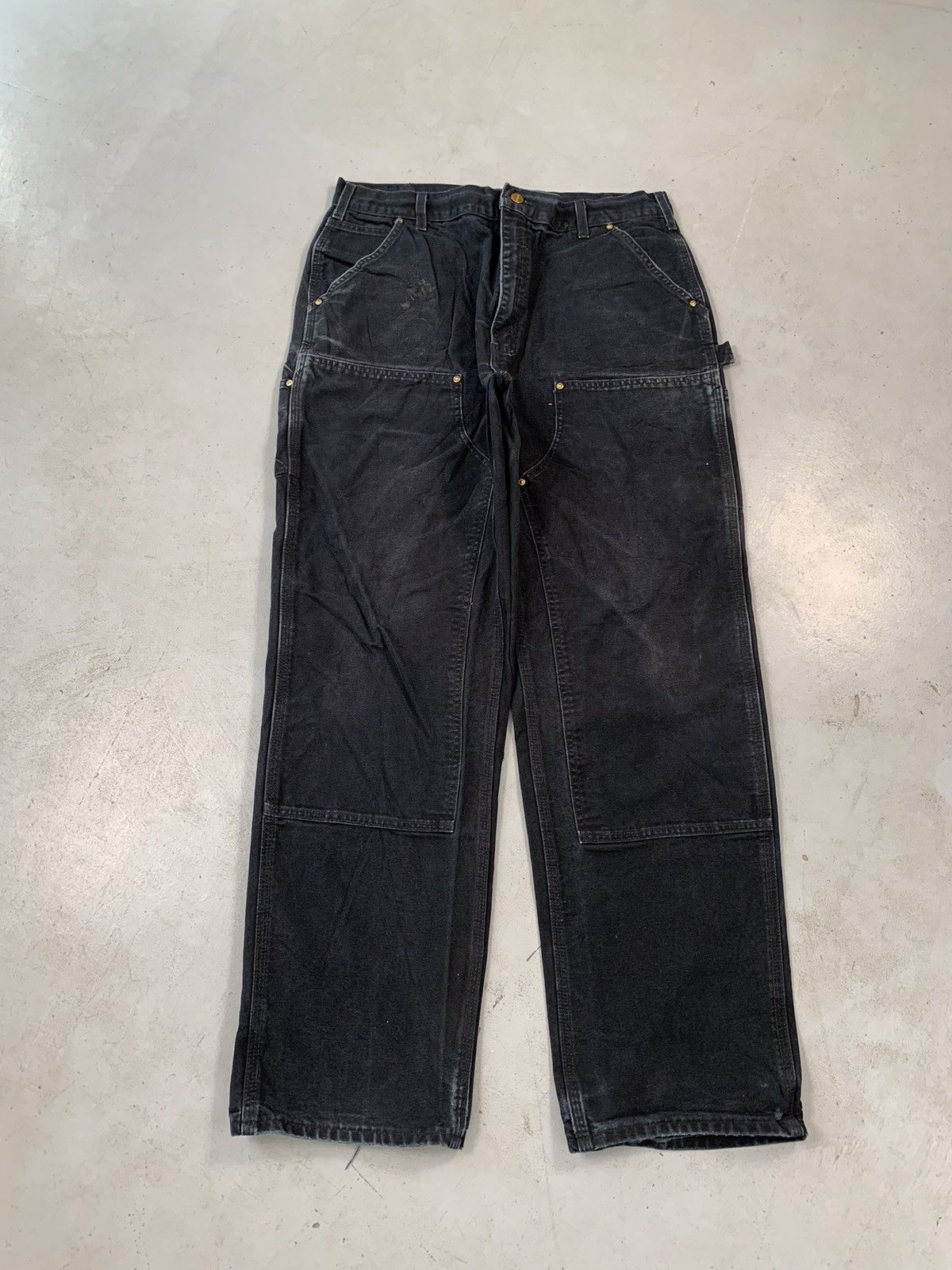 Carhartt Vintage sunfade Carhartt b11 Blk double knee denim Size US 36 / EU 52 - 1 Thumbnail