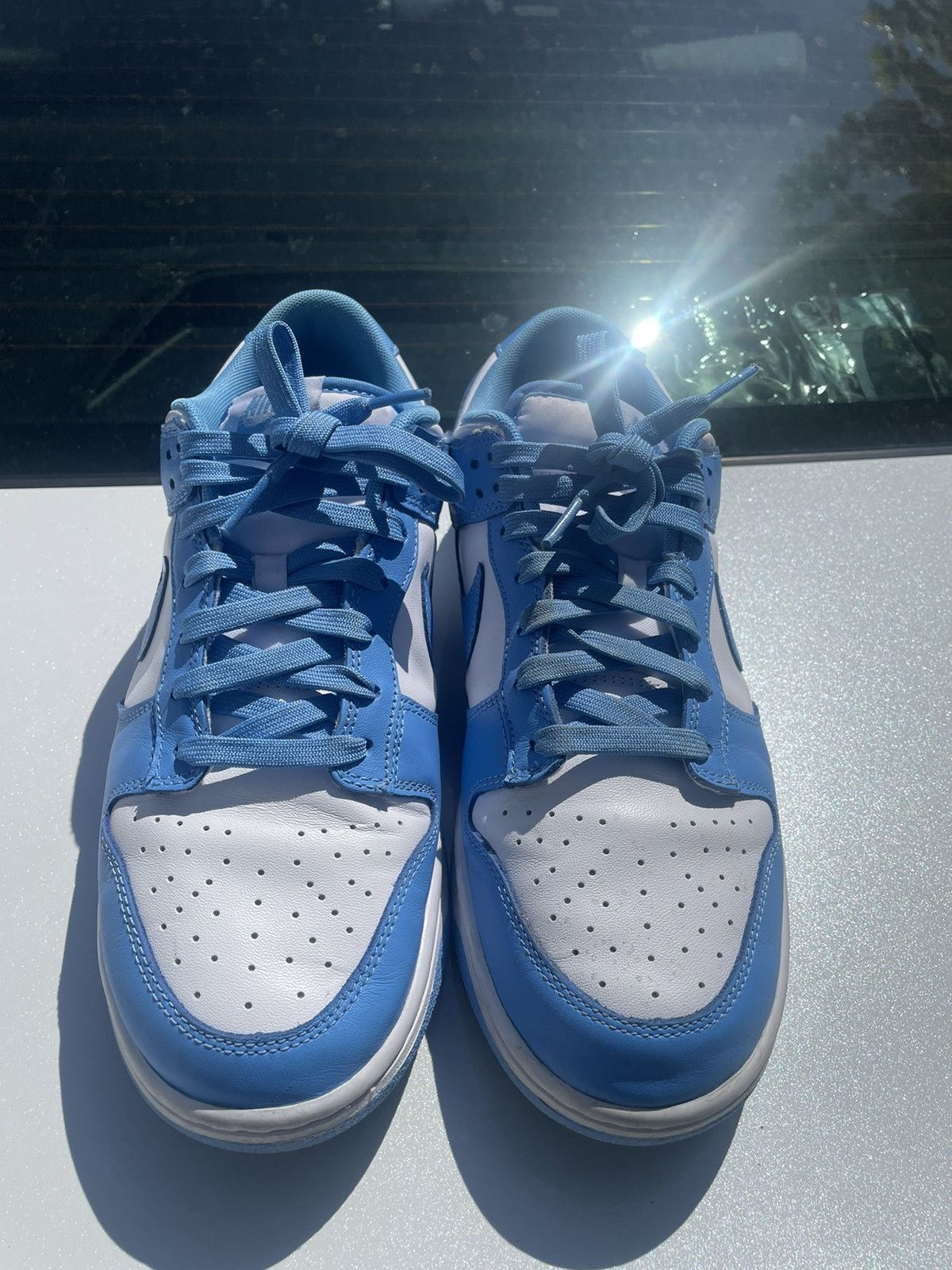 image of Nike Dunk Low University Blue Shoes, Men's (Size 10.5)