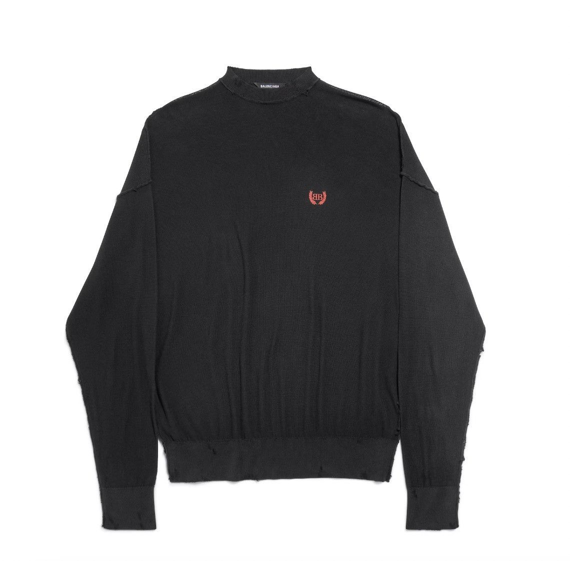 Balenciaga o1tr1nto0526 Oversized Sweater in Black Size US L / EU 52-54 / 3 - 1 Thumbnail