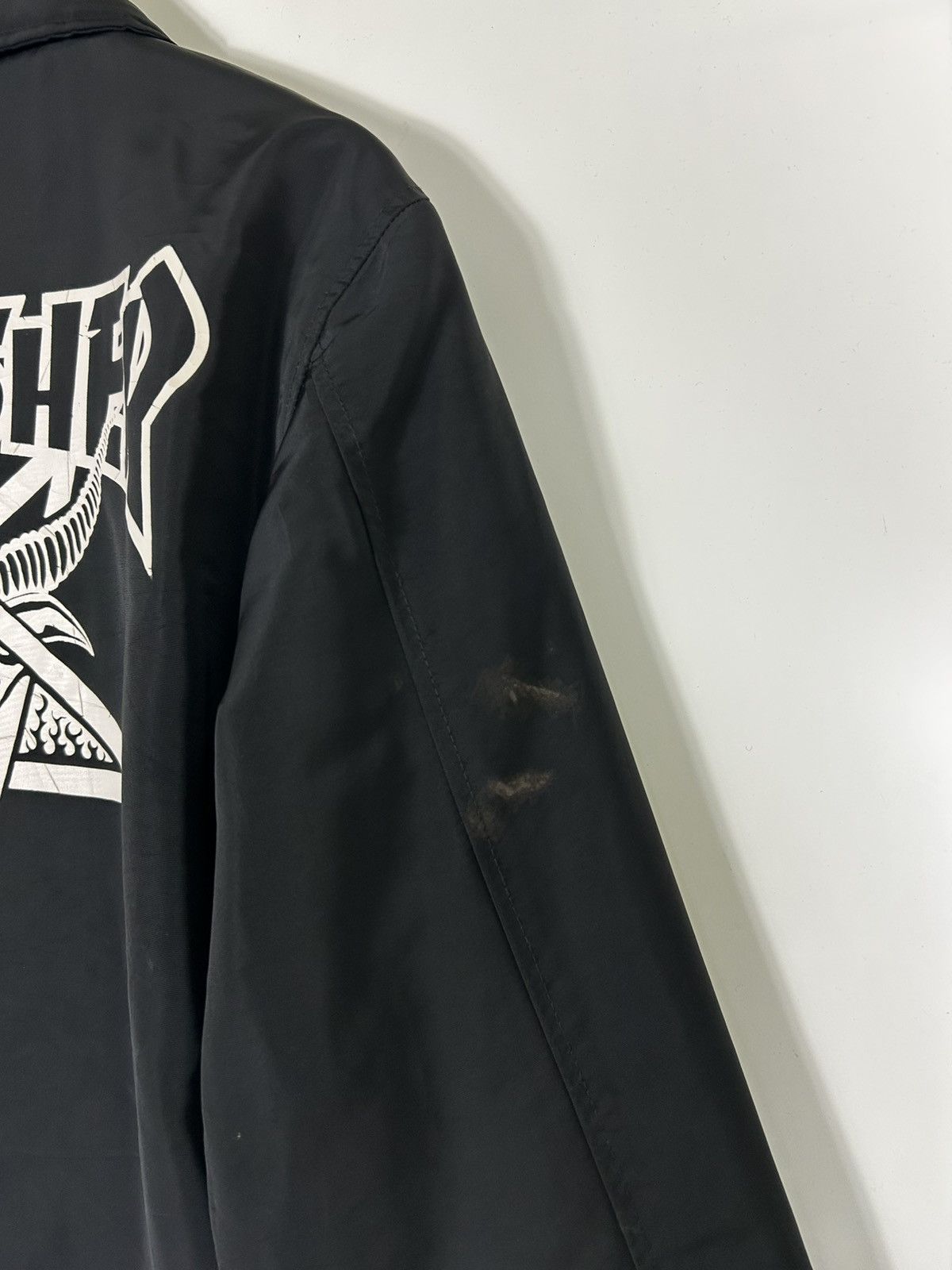Thrasher Y2K Thrasher Sherpa-Lined Coach Jacket – Black Skateboarding Size US M / EU 48-50 / 2 - 16 Thumbnail