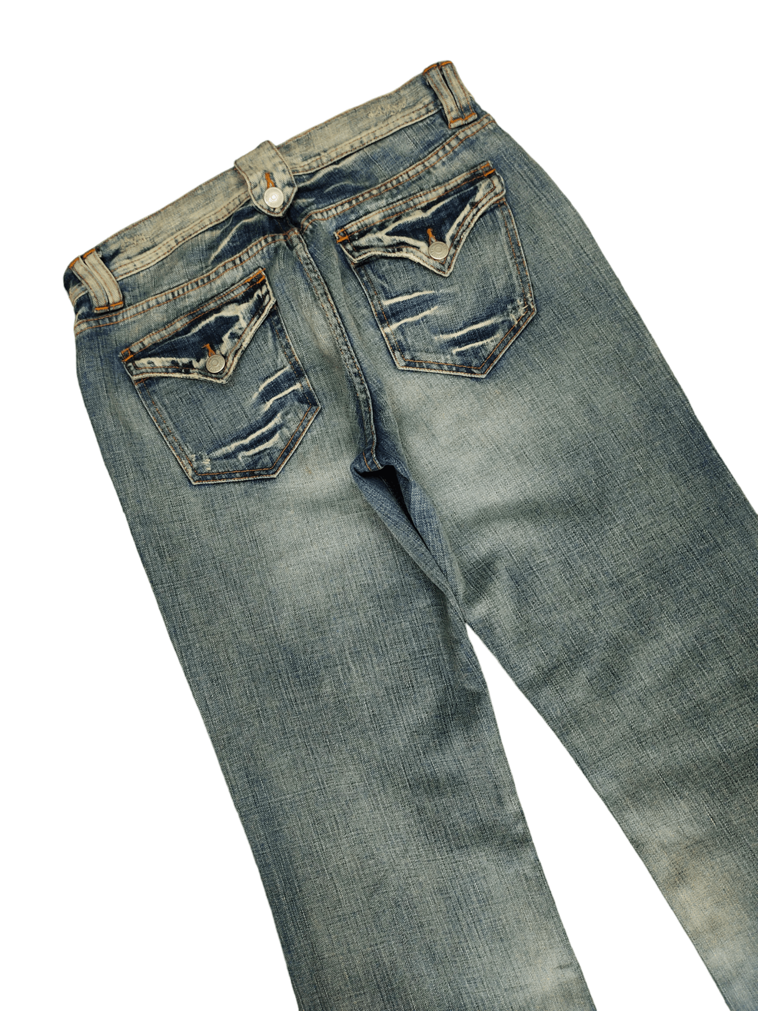 Le Grande Bleu (L.G.B.) Flare Jeans The Limited Distress Faded Low Rise Boot Cut Y2k Size US 30 / EU 46 - 16 Thumbnail