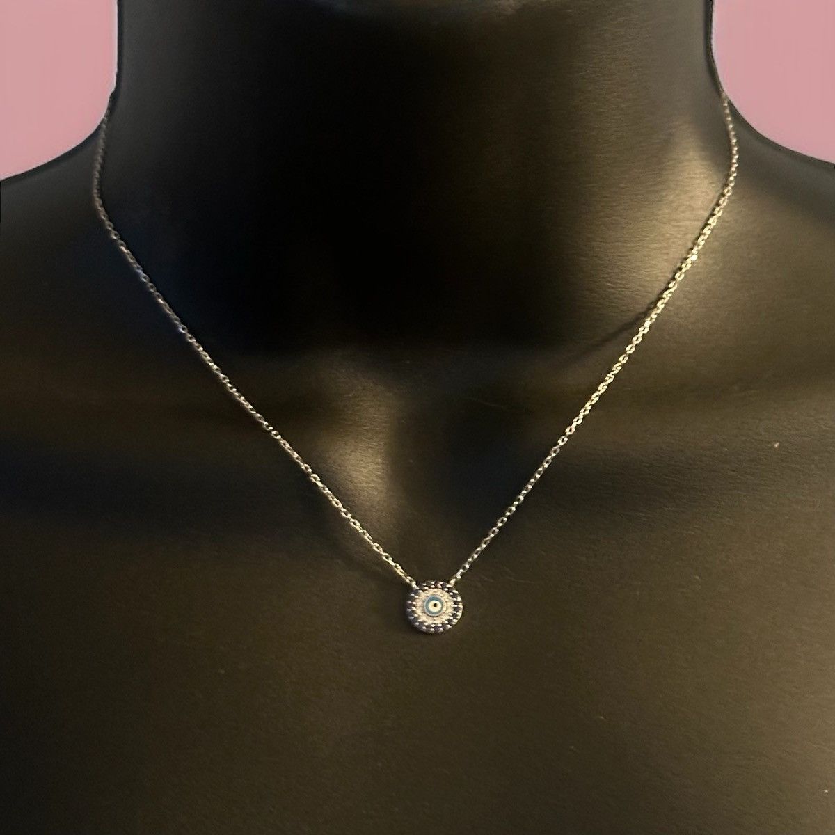 Other Dainty 925 silver cubic zirconia evil eye necklace Size ONE SIZE - 1 Thumbnail