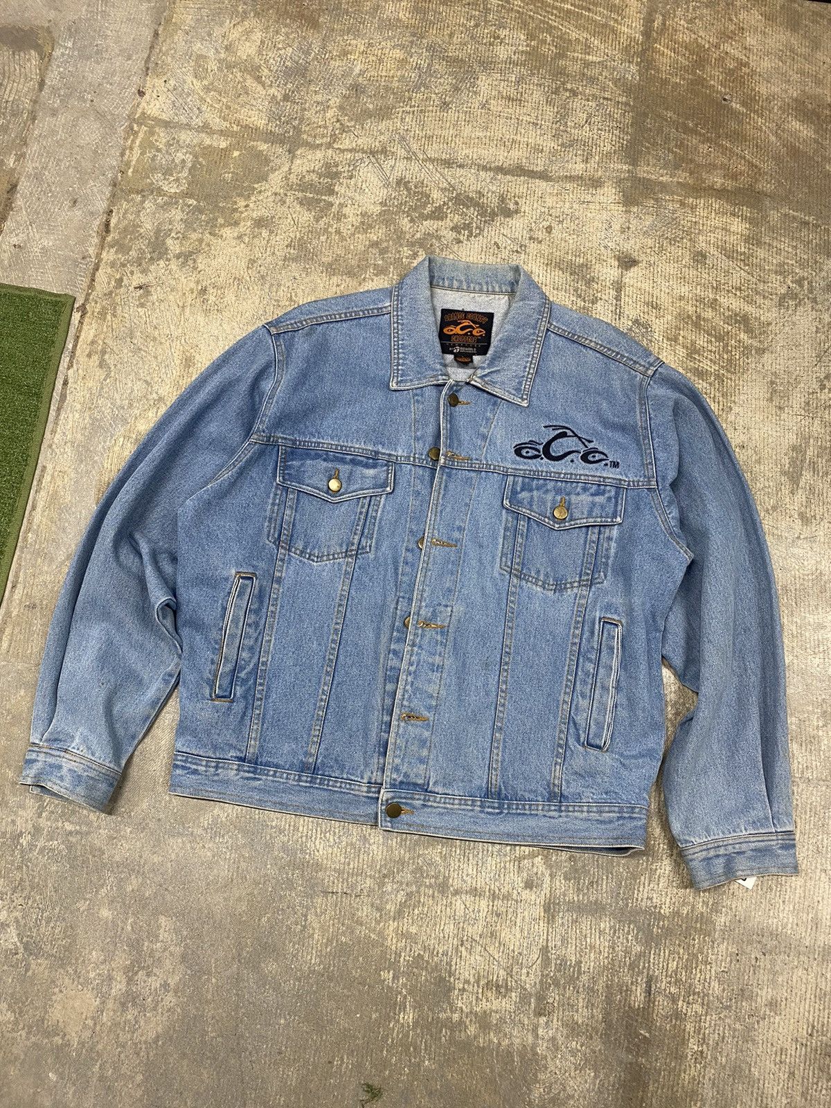 Vintage Vintage Orange County Choppers embroidered Denim Jacket Size US L / EU 52-54 / 3 - 6 Thumbnail