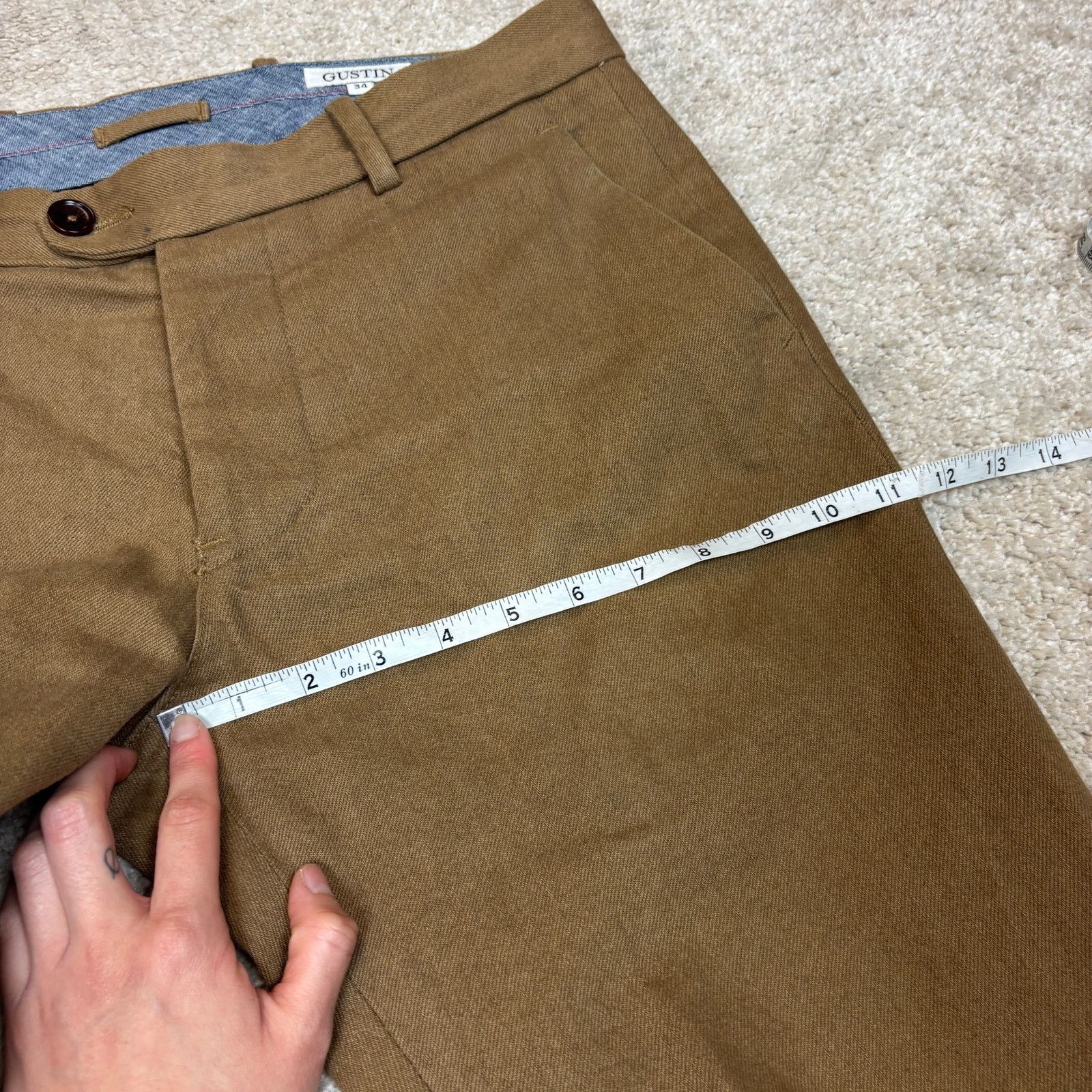 Gustin Gustin California Slim Washed Brown Pants Men's 34x34 Size US 34 / EU 50 - 7 Thumbnail