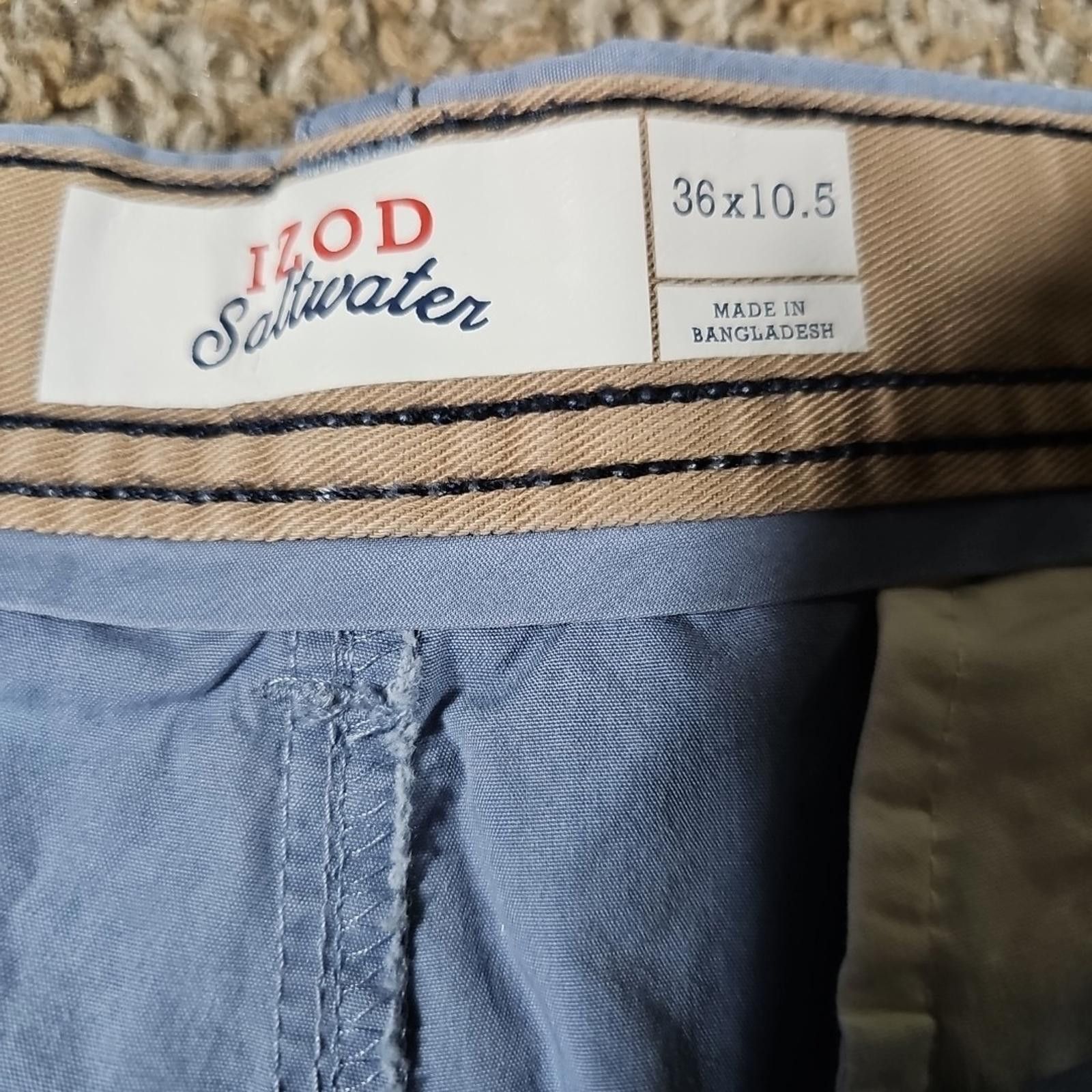 Izod IZOD Saltwater 36x10.5 Blue Shorts Size US 36 / EU 52 - 3 Thumbnail