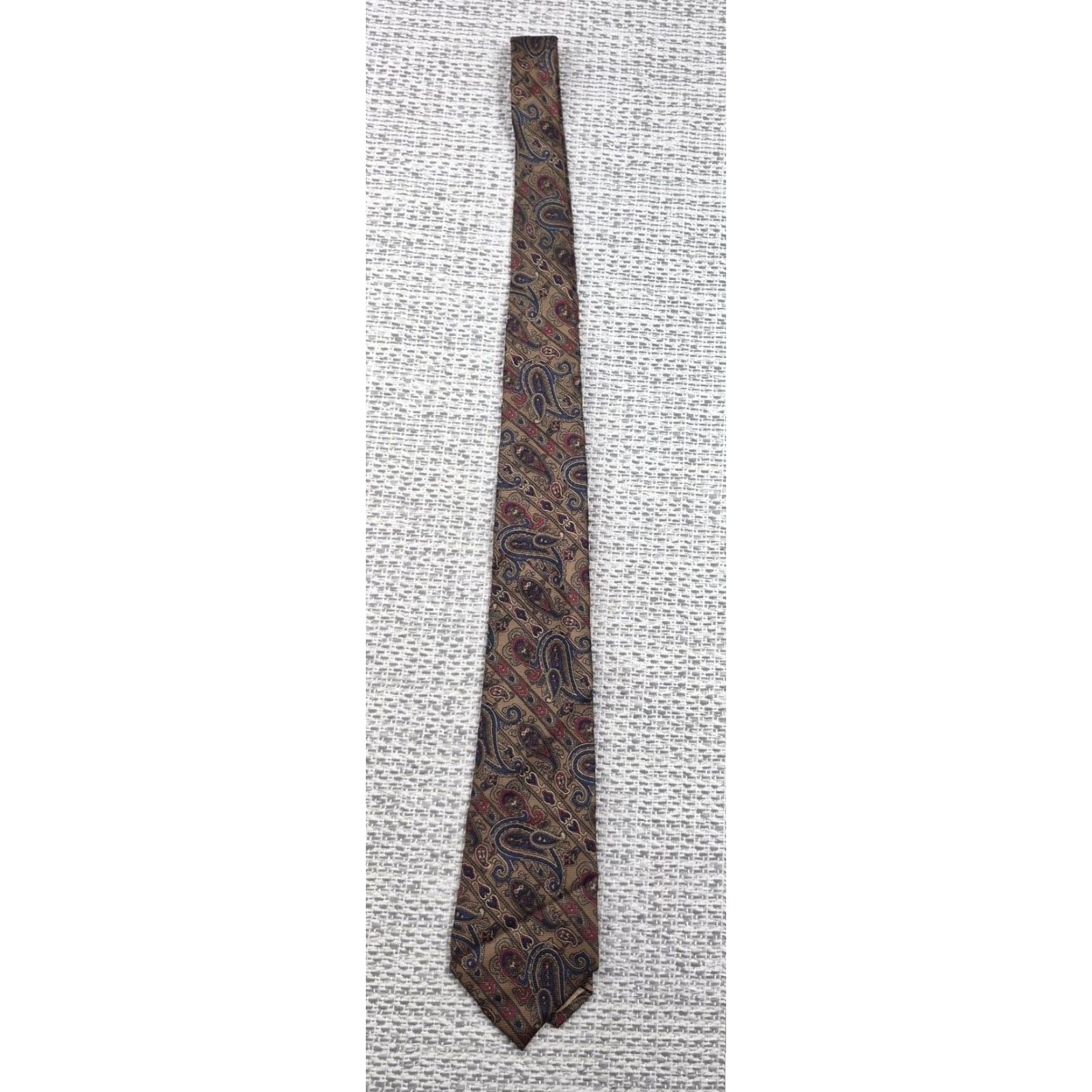 Vintage VINTAGE Don Loper Beverly Hills Neck Tie Mens One Size Paisley 100% Silk Classic Necktie Shirt Tie Accessories Mens Size ONE SIZE - 2 Thumbnail