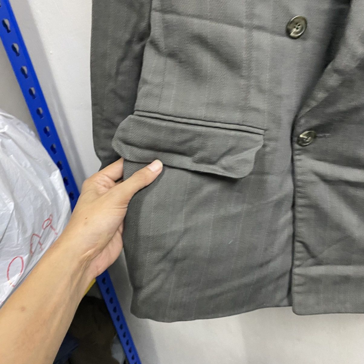 Christian Dior Monsieur Vintage Dior Double-Breasted Grey Pinstripe Blazer Jacket Size 36R - 8 Thumbnail