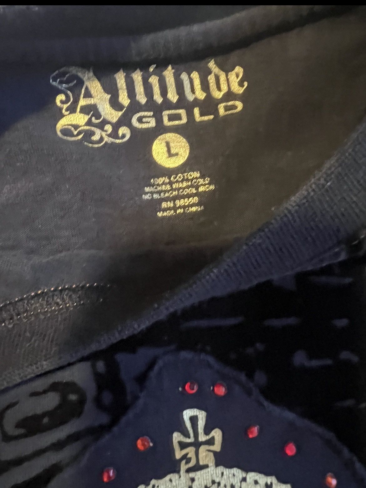 Vintage Attitude gold Y2K shirt Size US L / EU 52-54 / 3 - 2 Thumbnail