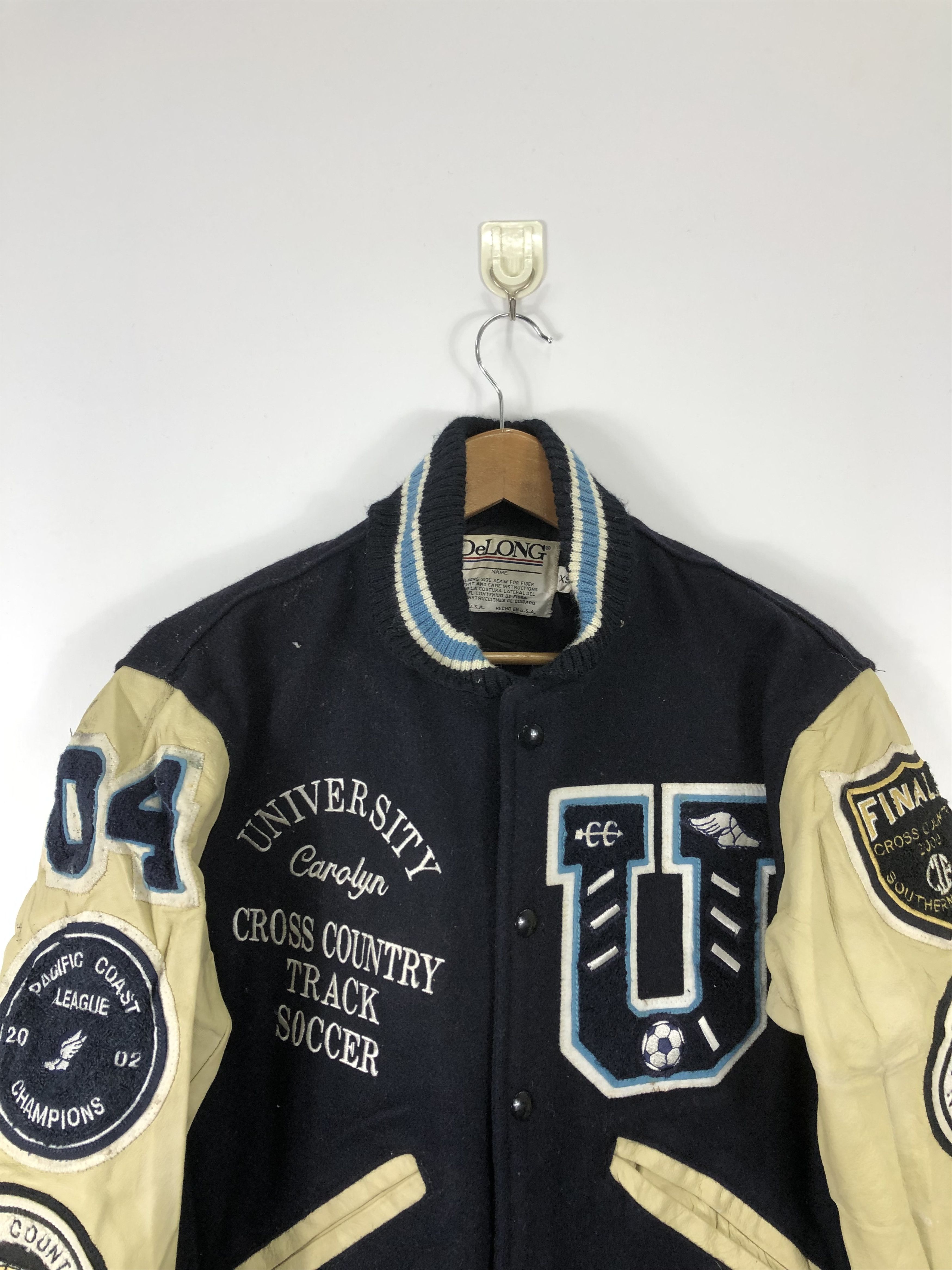 Delong Vintage Delong Varsity Jacket University Full Patches V0236 Size US XS / EU 42 / 0 - 2 Thumbnail