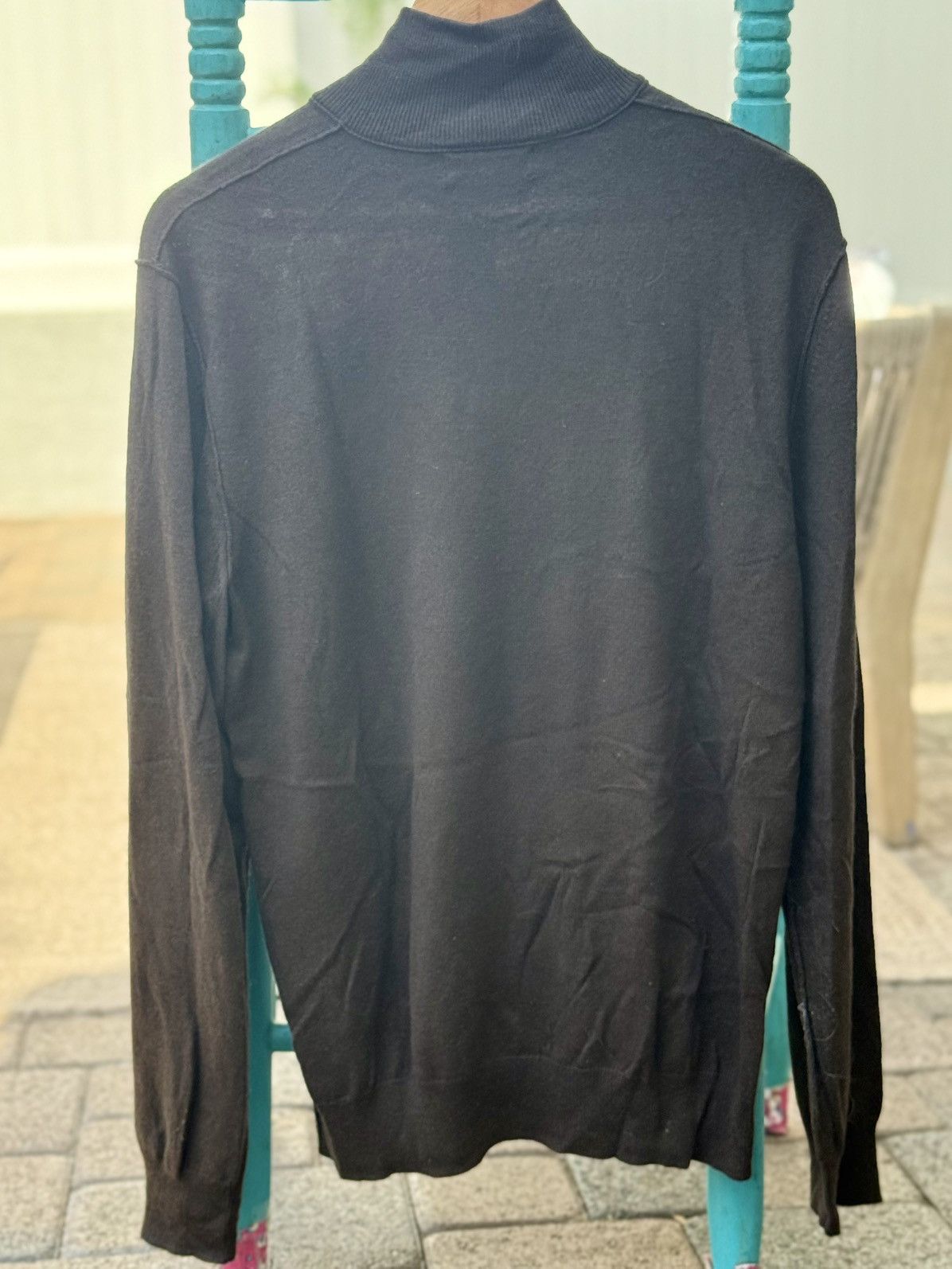 Banana Republic Banana Republic Silk Cashmere 1/4 Zip Sweater Size L – Brown Size US L / EU 52-54 / 3 - 3 Thumbnail