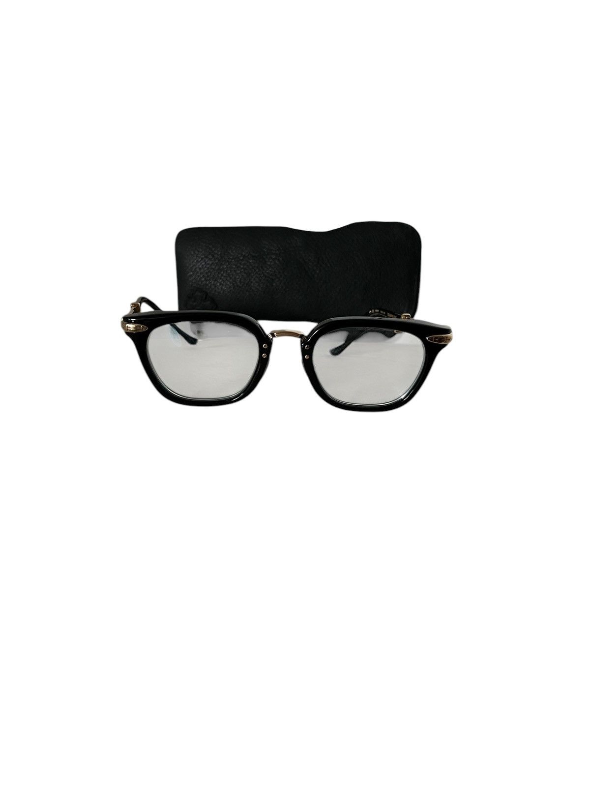 Chrome Hearts Chrome Hearts Titana Sluvr Glasses Black and Gold Size ONE SIZE - 2 Thumbnail