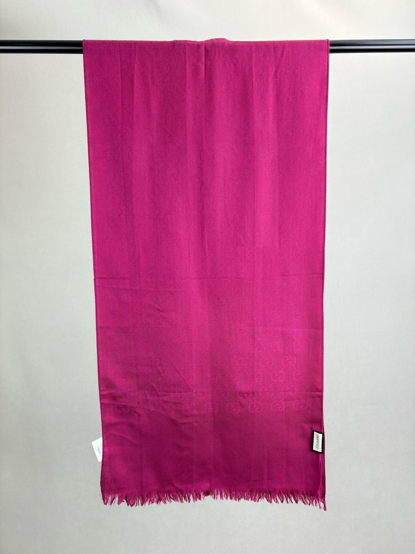 Gucci Gucci Double G Monogram Fringe Scarf Size ONE SIZE - 1 Thumbnail