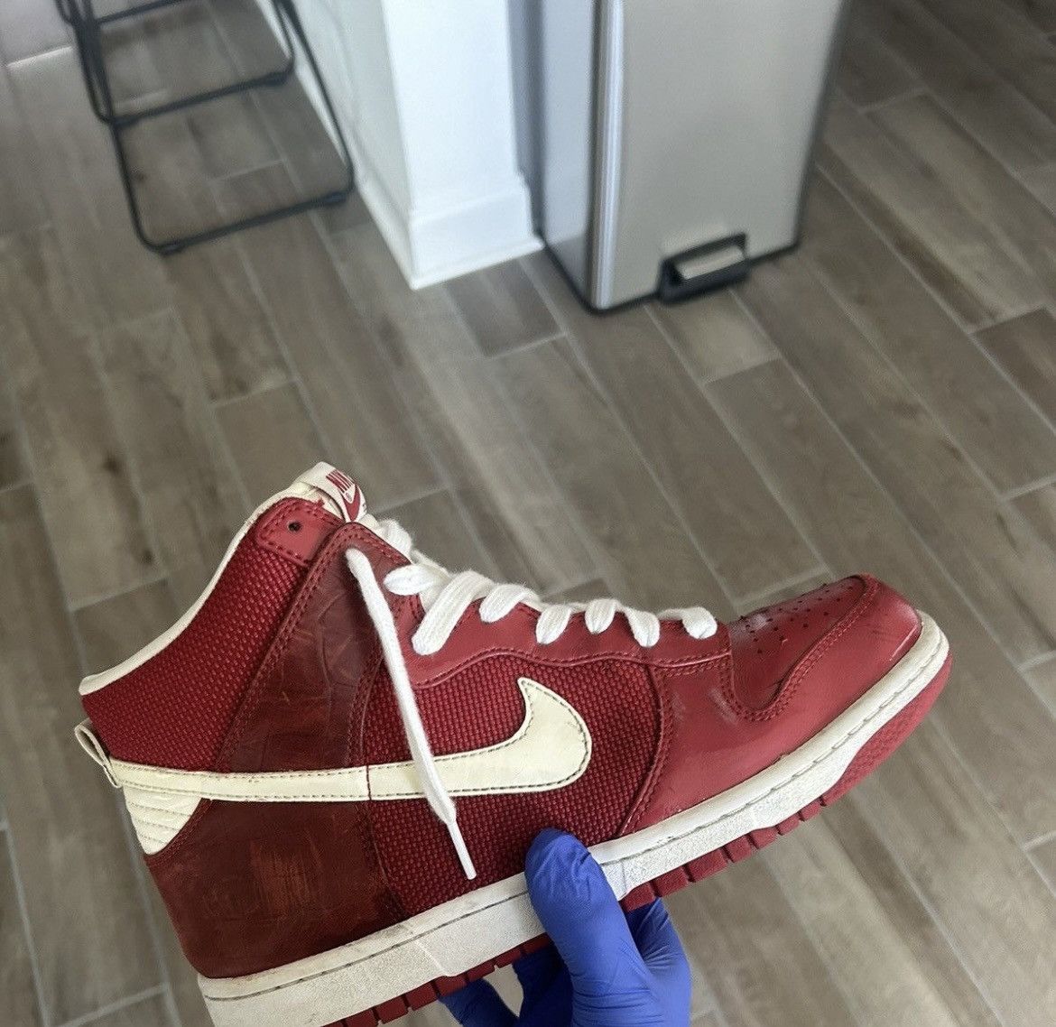 Nike Nike high top red dunks Size US 8 / EU 41 - 5 Thumbnail