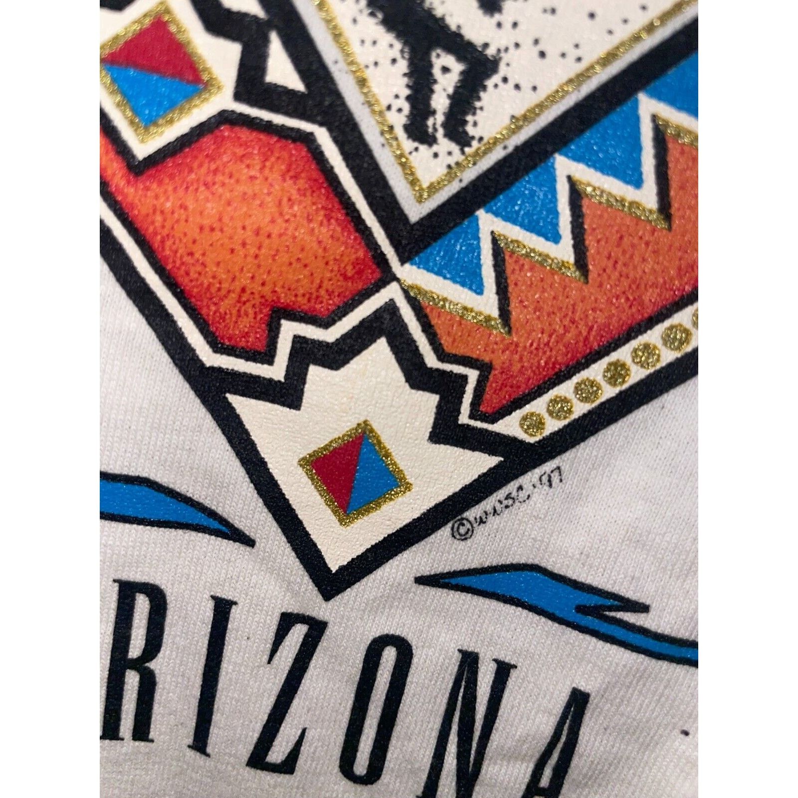 Jerzees Vintage Arizona Shirt Kokopelli Native American Beige L Tee Size US L / EU 52-54 / 3 - 6 Thumbnail
