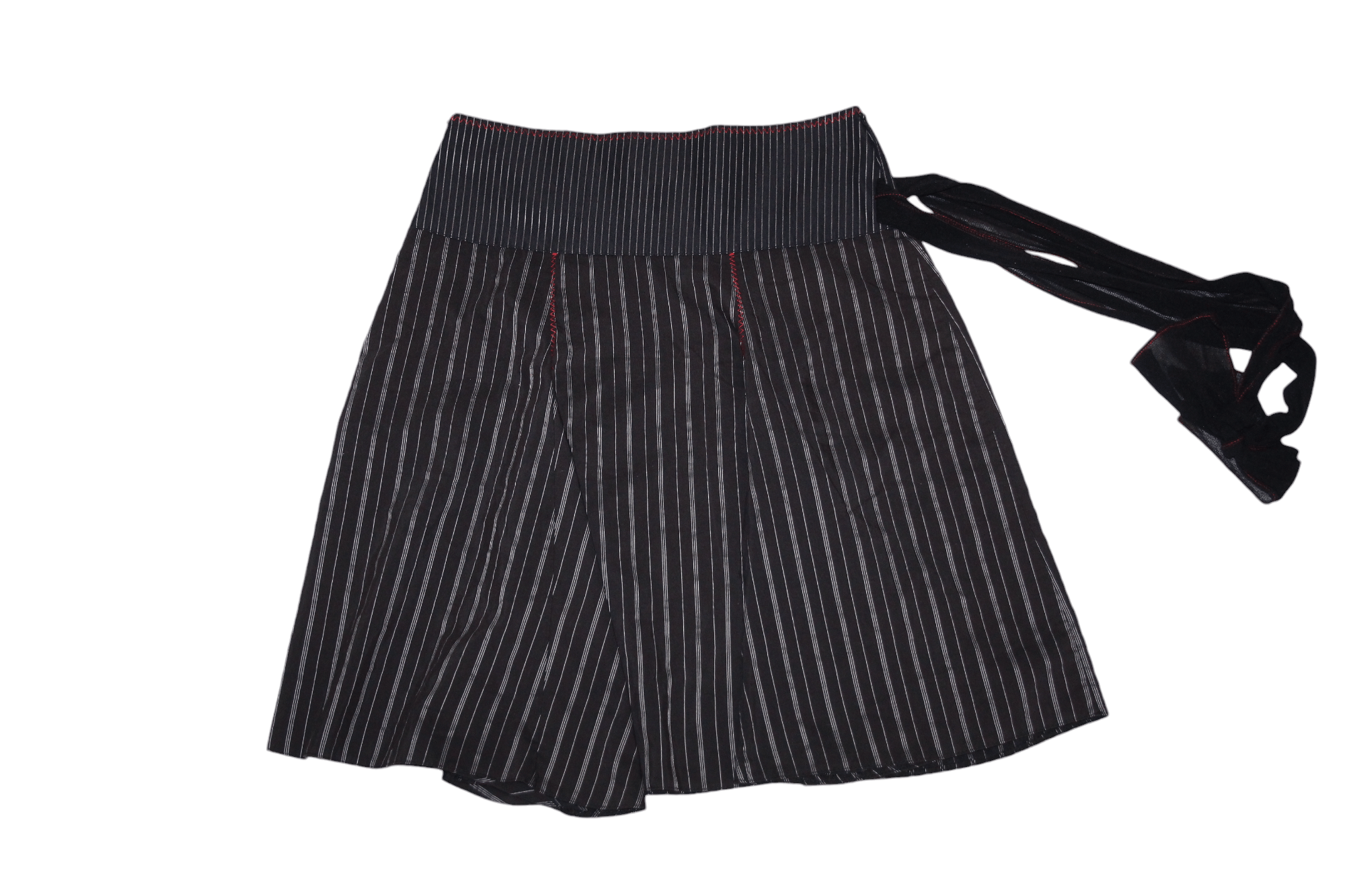 Vintage Vtg Double Jeu Lemon 05 Silver Stripes Pleated Skirt Size 30" / US 8 / IT 44 - 4 Thumbnail