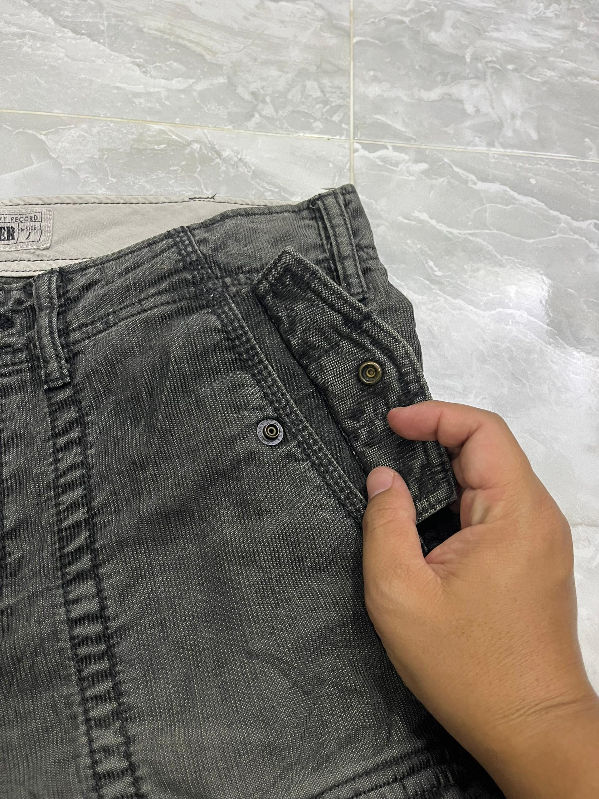 Japanese Brand Back Number Corduroy Cargo Cropped Military Pants Size US 32 / EU 48 - 5 Thumbnail