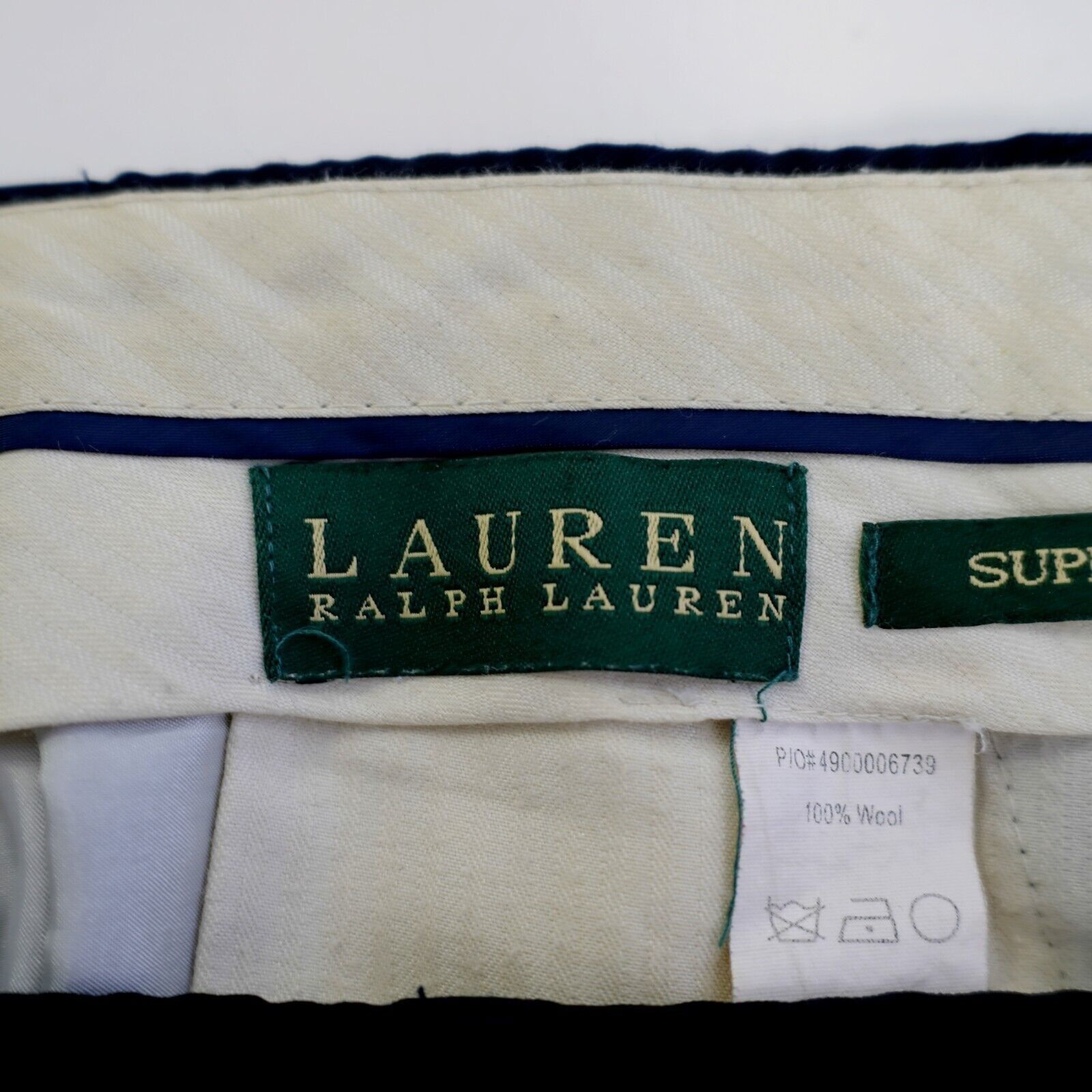 Lauren Ralph Lauren Lauren Ralph Lauren Super 100s Wool Blue 36/29 Dress Pants M Size 36R - 5 Thumbnail