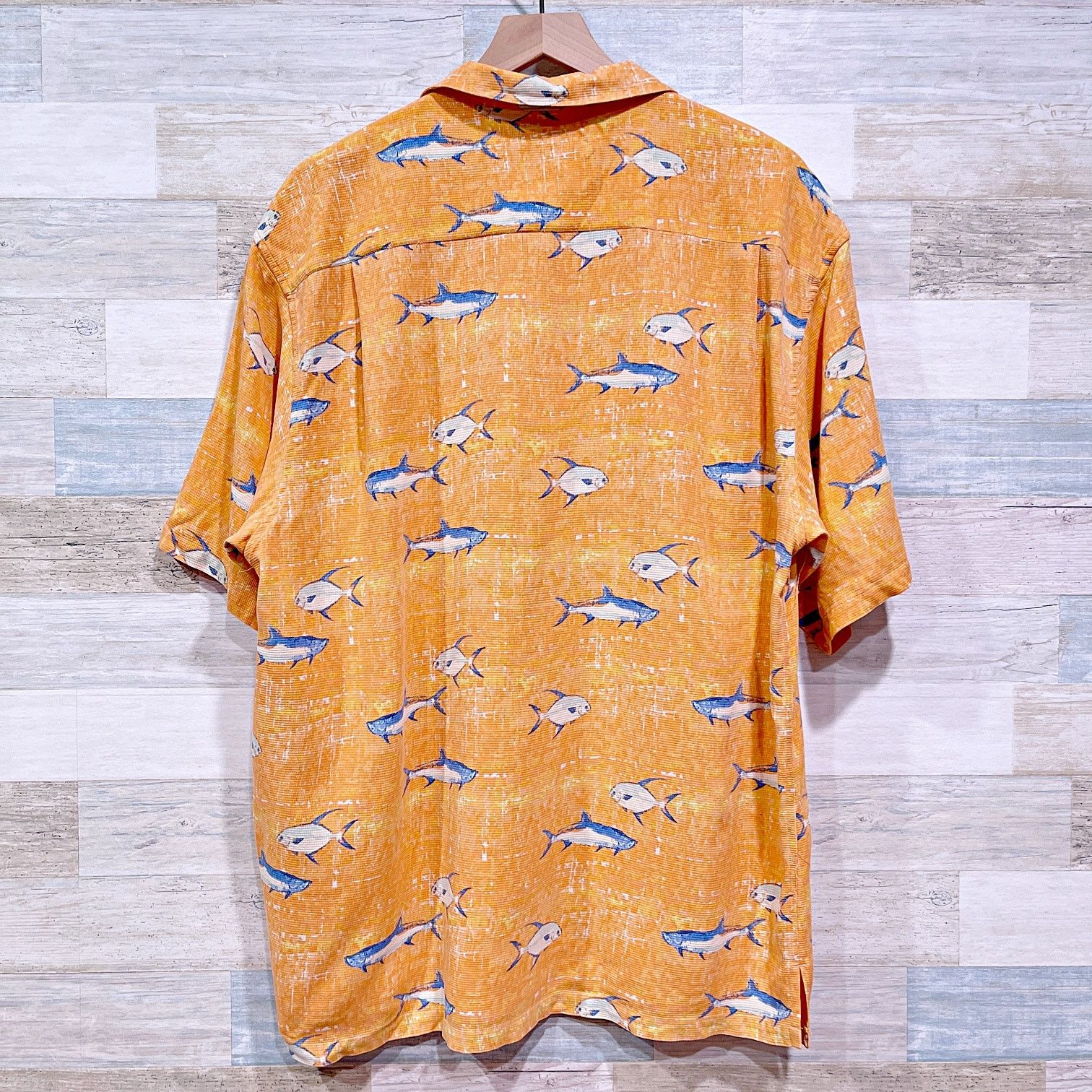 Columbia Columbia 100% Silk Camp Shirt Orange Fish Print Mens XL Size US L / EU 52-54 / 3 - 3 Thumbnail