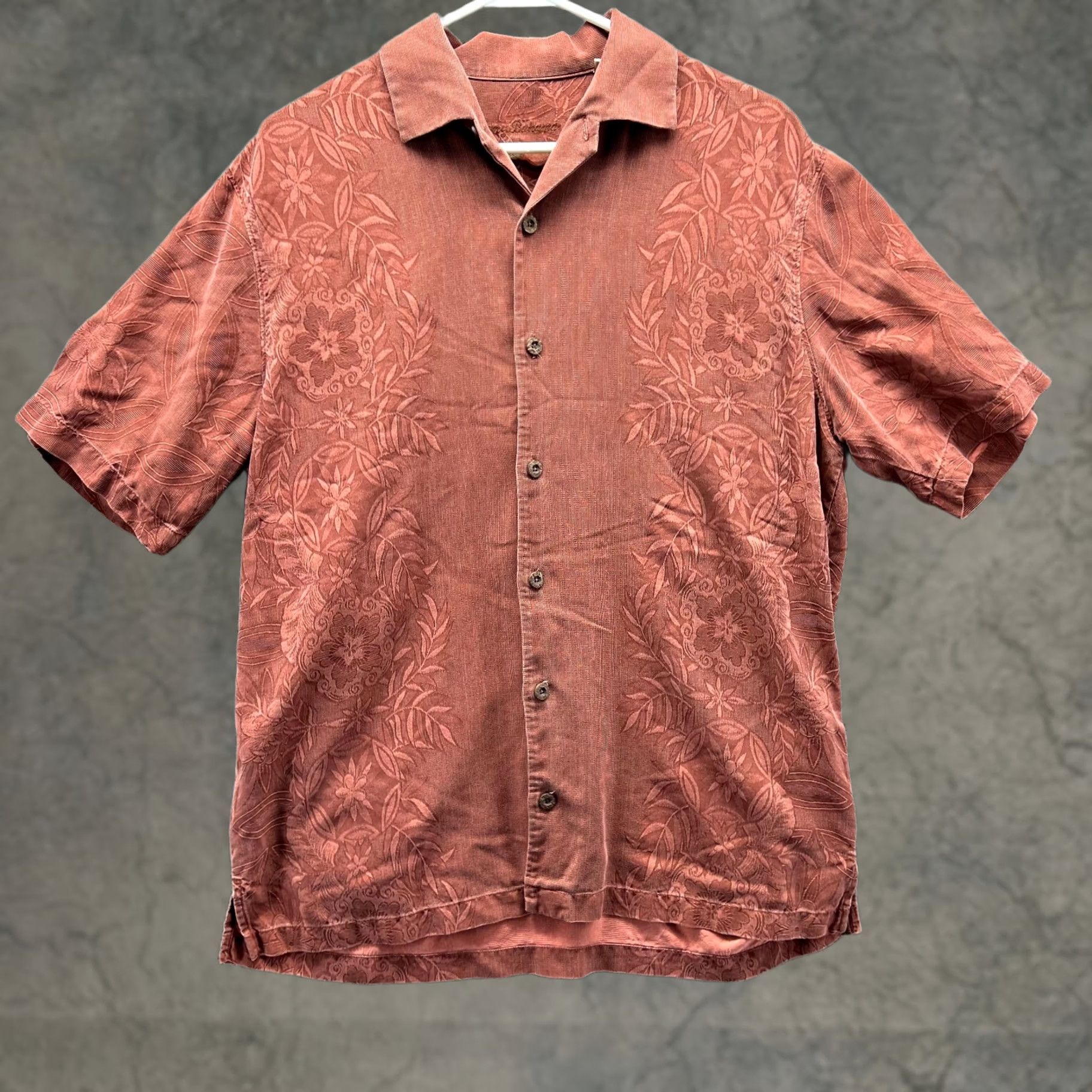 Tommy Bahama VINTAGE Tommy Bahama Shirt Mens M Orange Button-Down Silk Hawaiian Camp Paradise Size US M / EU 48-50 / 2 - 1 Thumbnail