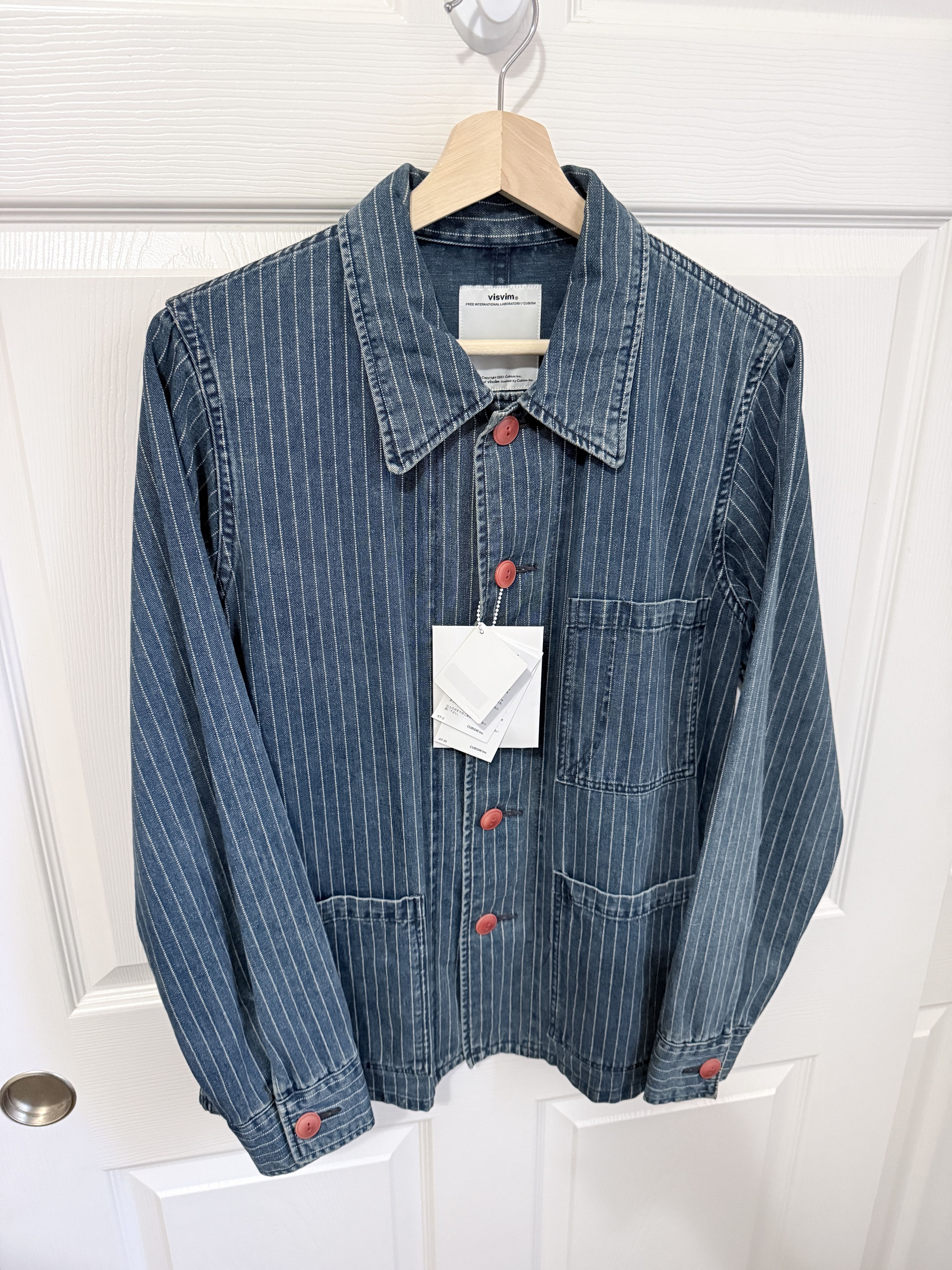 Visvim Wabash Stripe Denim Coverall Jacket SS15 Size US S / EU 44-46 / 1 - 6 Thumbnail
