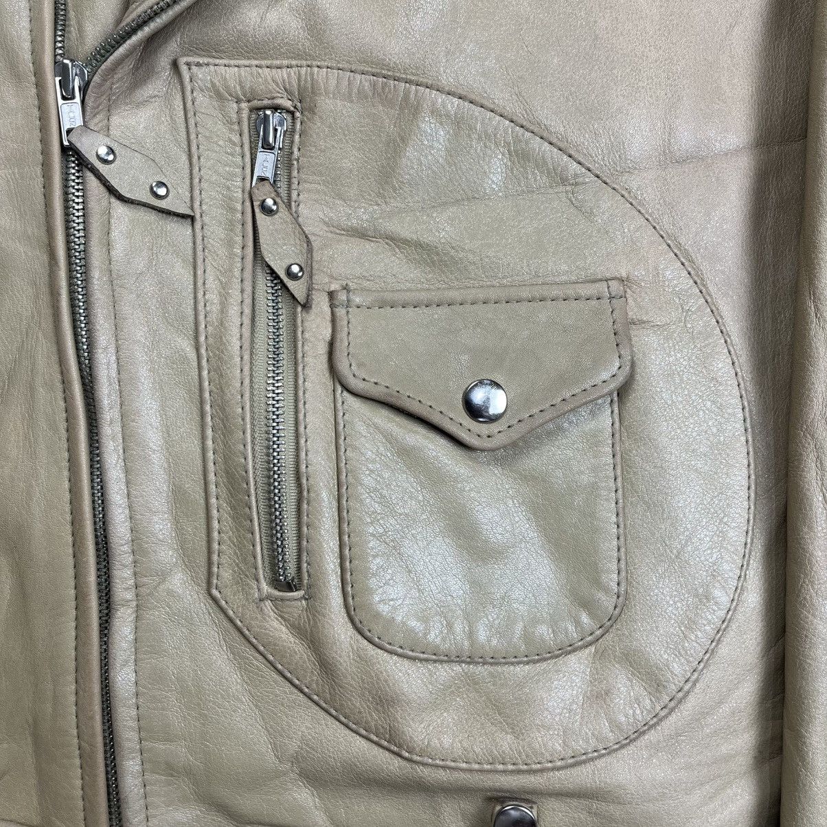 Vintage Dog Fight D-Pocket Leather Jacket in Beige, Men's — image 5 of 6