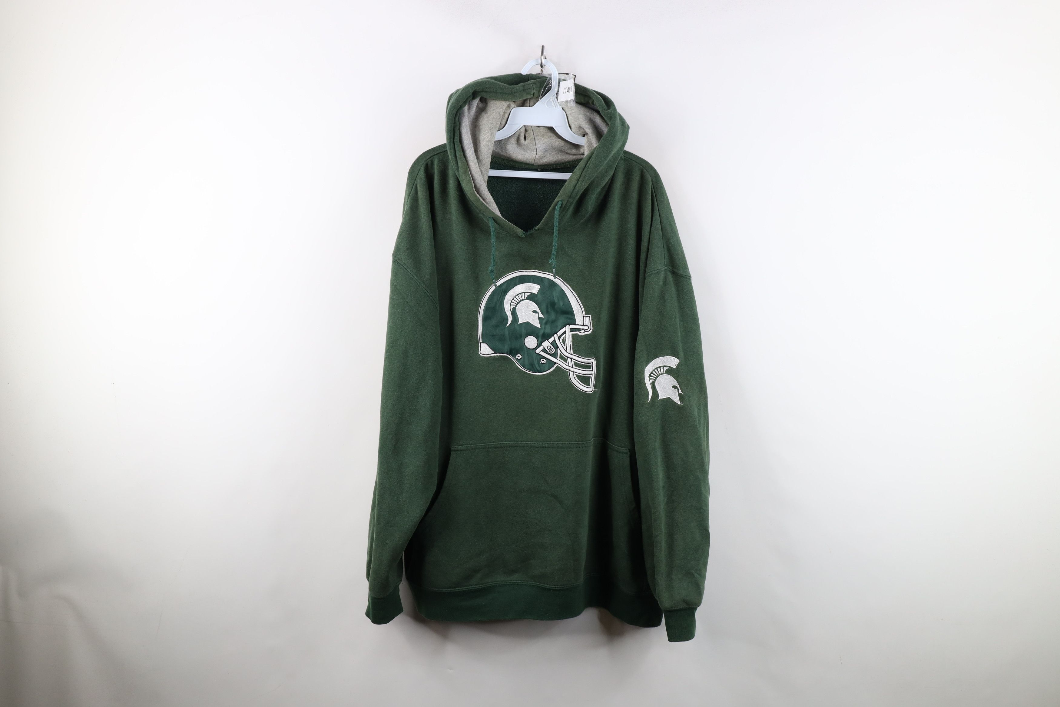 Vintage Vintage 90s Y2K Michigan State University Football Hoodie Size US XXL / EU 58 / 5 - 1 Thumbnail
