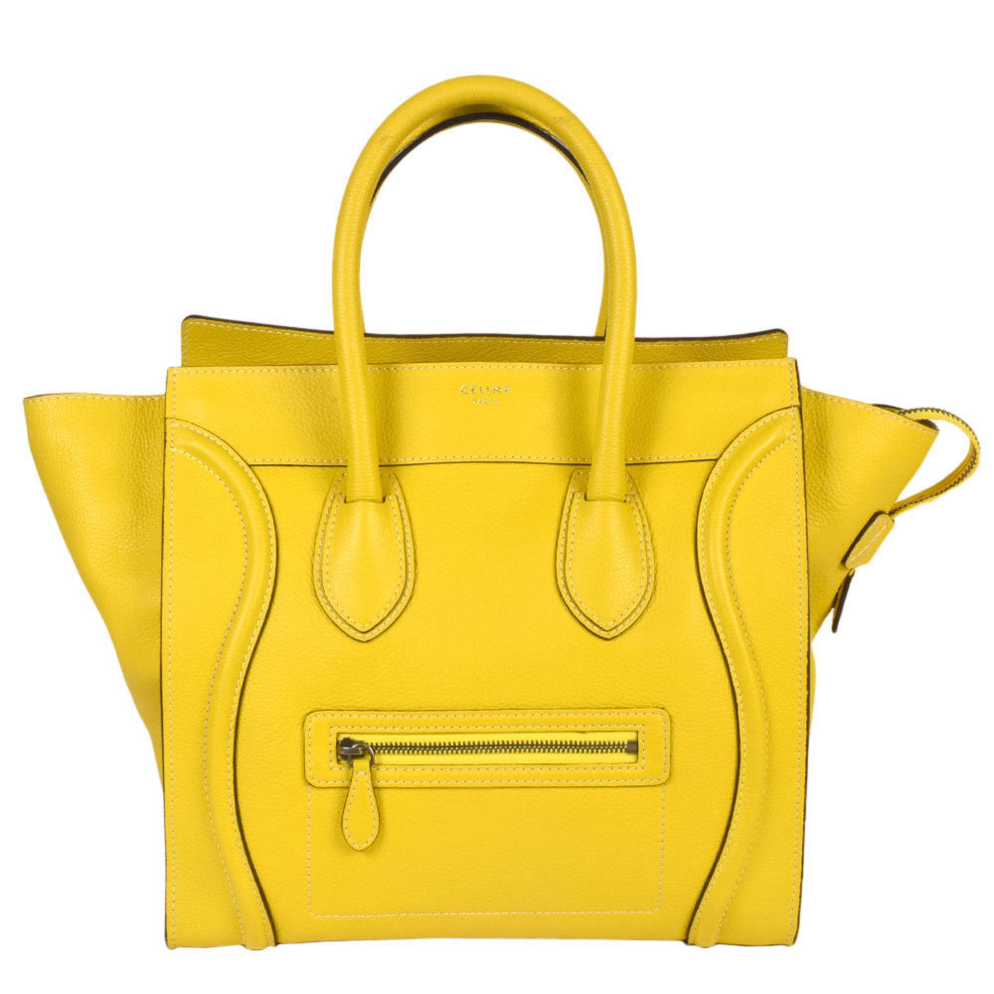 image of Celine Luggage Shopper Handbag Yellow, Women's