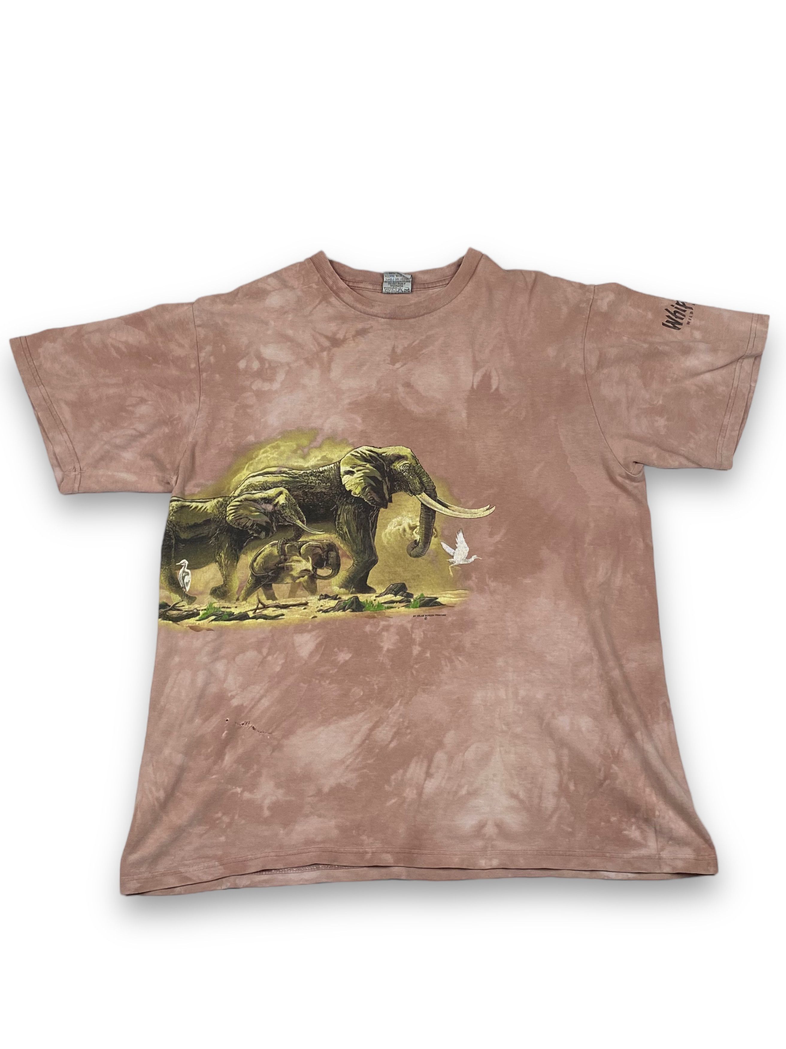 Vintage 00s Vintage Harlequin Elephants Dyed T-Shirt Graphic M702 Size US M / EU 48-50 / 2 - 1 Thumbnail