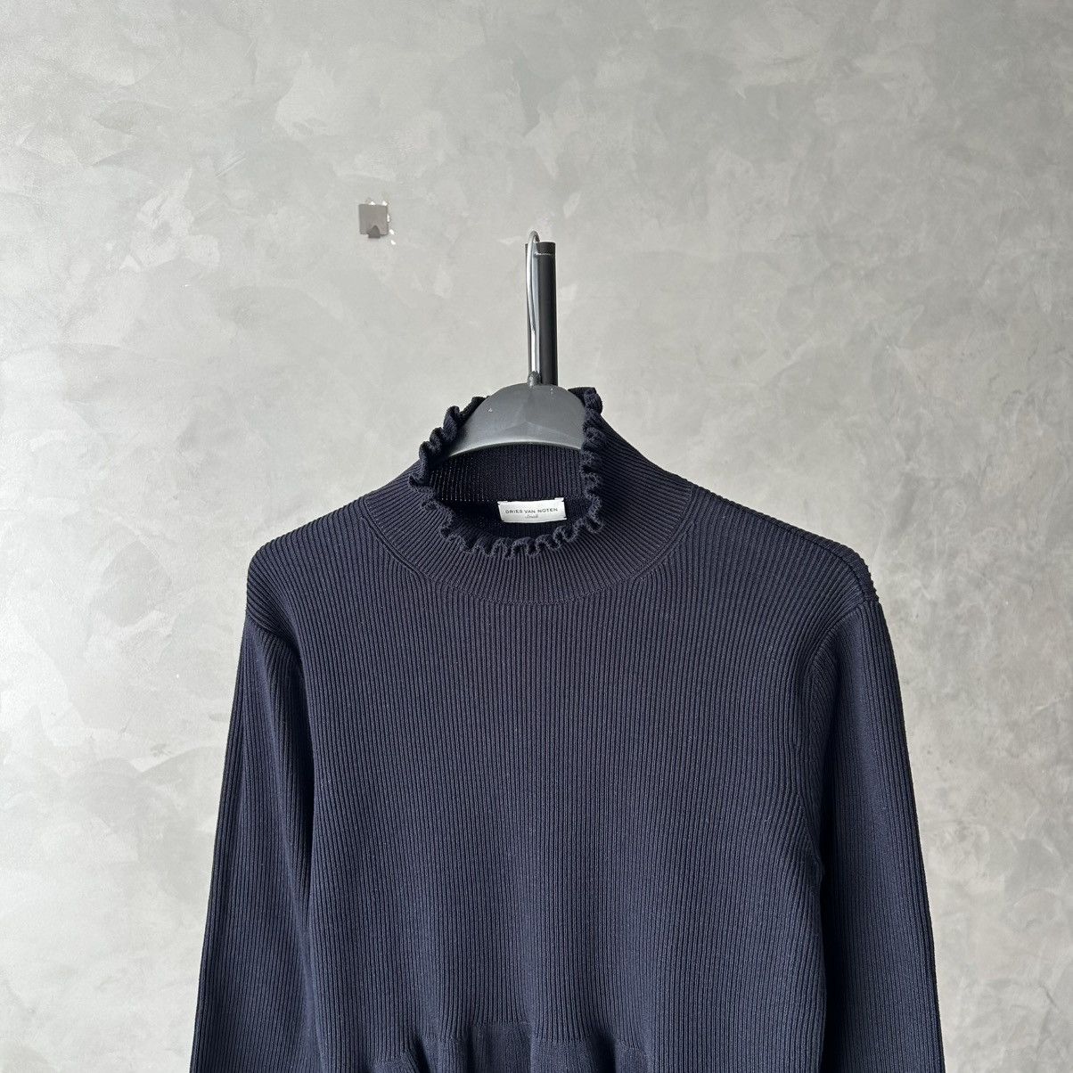 Dries Van Noten Dries Van Noten Ribbed Peplum Ruffle Neck Sweater I Size S / US 4 / IT 40 - 2 Thumbnail