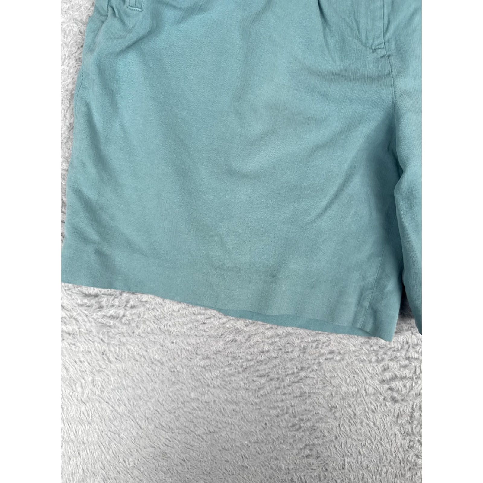 Tommy Bahama Tommy Bahama Shorts 12 Green 100% Silk Pleated Dressy Casual Herringbone Womens Size 34" / US 12 / IT 48 - 3 Thumbnail