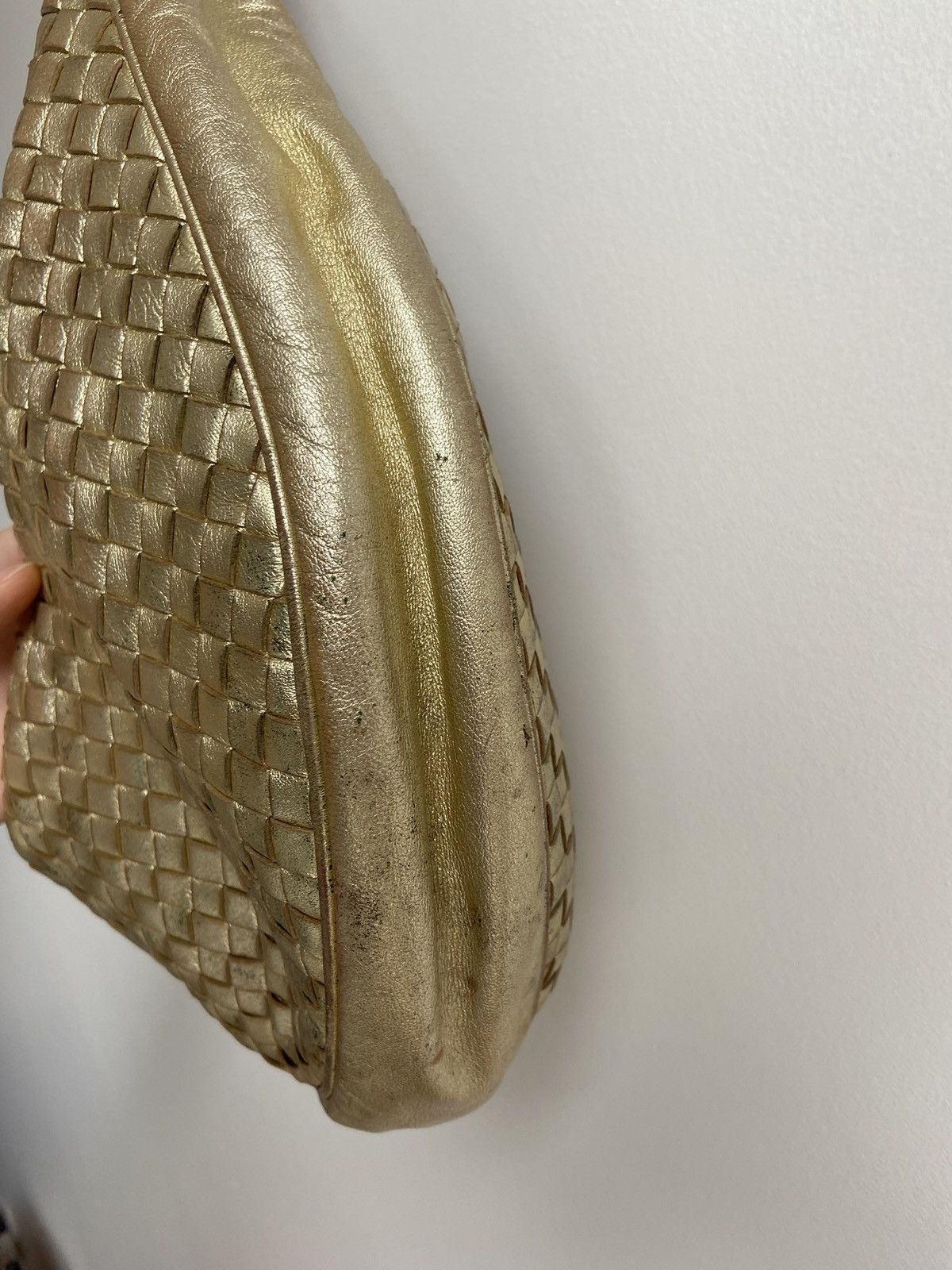 Bottega Veneta Bottega Veneta Gold Intrecciato Hobo Bag Size ONE SIZE - 7 Thumbnail