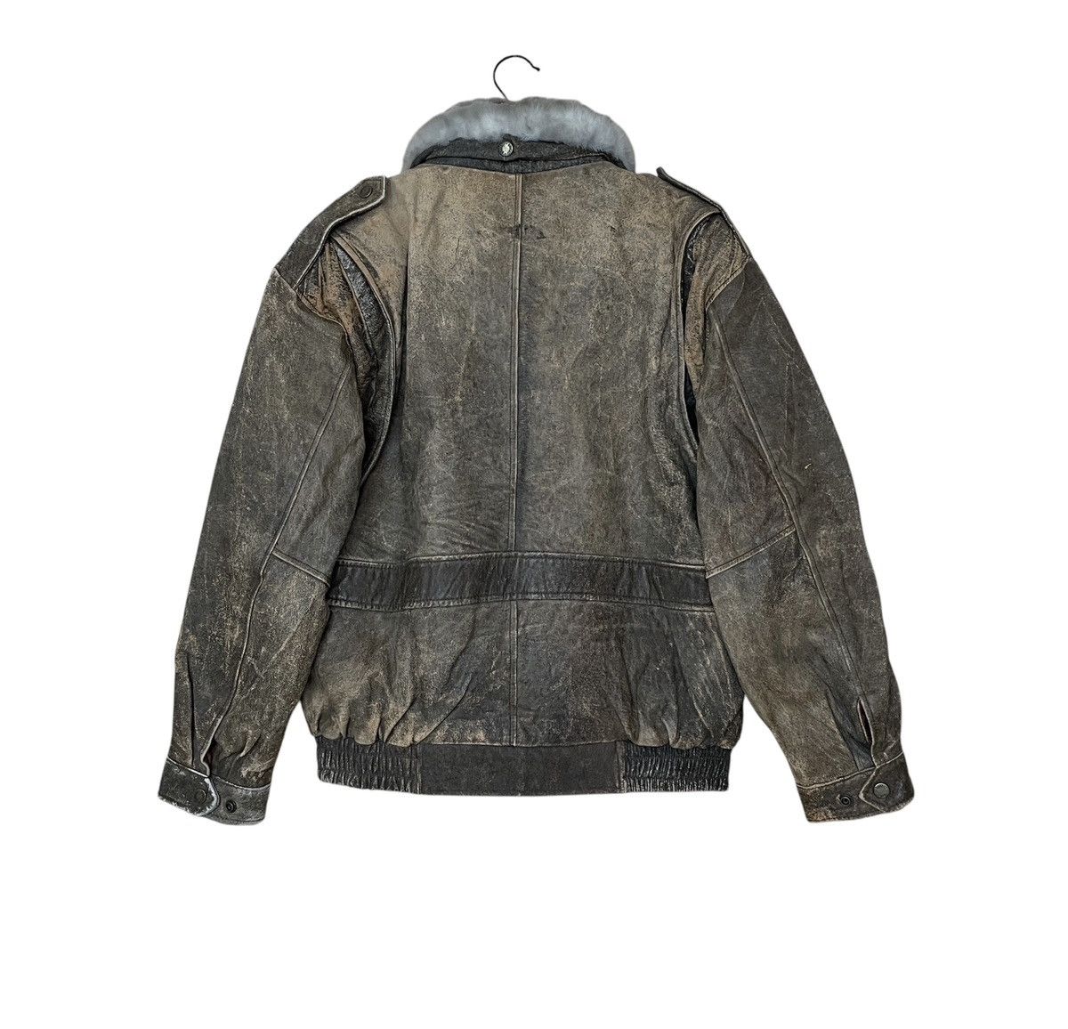 Vintage Vintage Brand Brunati Fur Leather Military Jacket 1990s Size US M / EU 48-50 / 2 - 2 Thumbnail