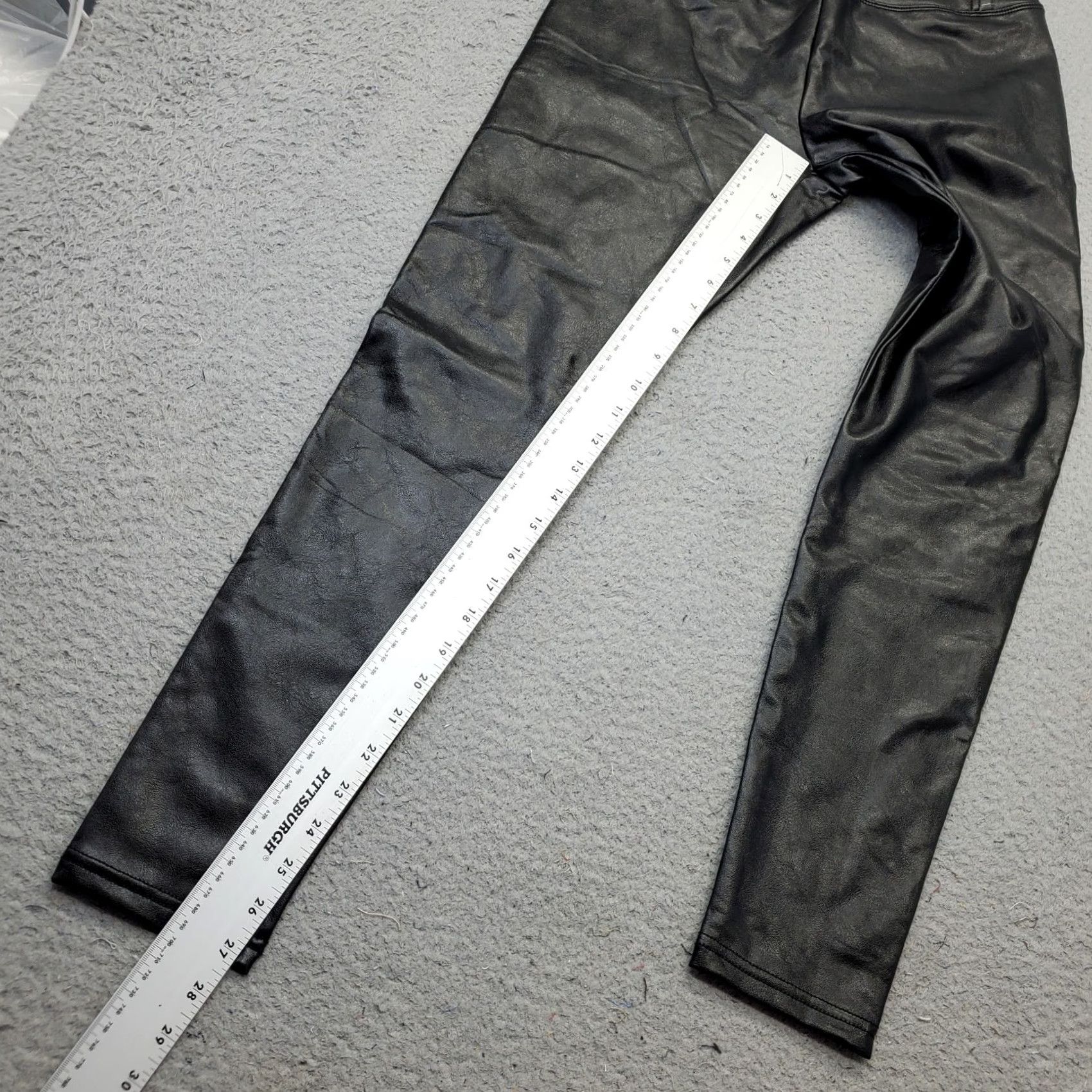 Vintage BP. Nordstrom Faux Leather Leggings Womens M Black High Waisted Jegging Size 32" / US 10 / IT 46 - 5 Thumbnail