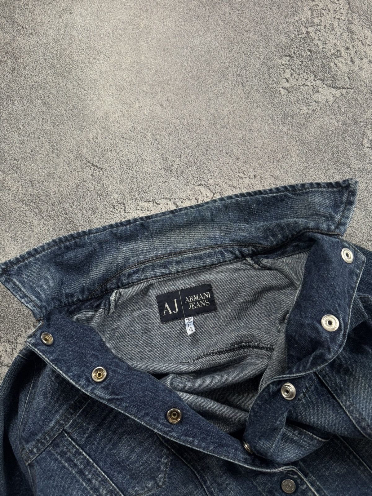 Armani Armani Jeans vintage retro denim indigo jacket track bomber Size S / US 4 / IT 40 - 7 Thumbnail