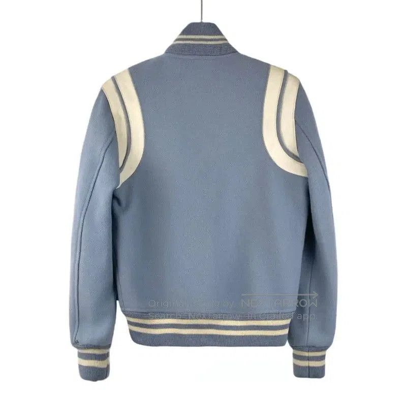 Yves Saint Laurent YSL Blue Wool Women's Jacket XS . Size XS / US 0-2 / IT 36-38 - 2 Thumbnail