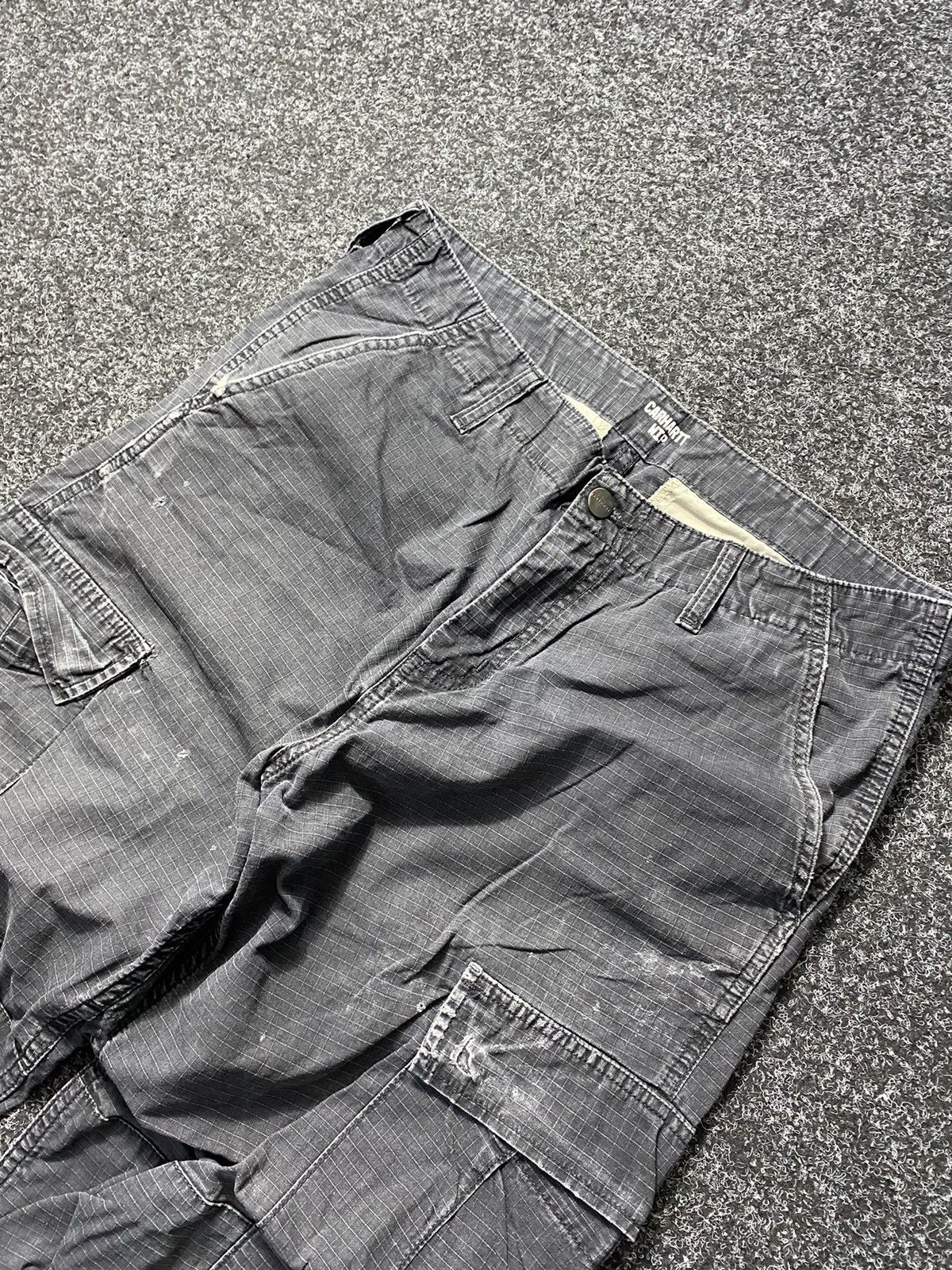Carhartt 🔥Vntg Carhartt Distressed Ripped Hard Work Cargo Pants Mens Size US 32 / EU 48 - 3 Thumbnail