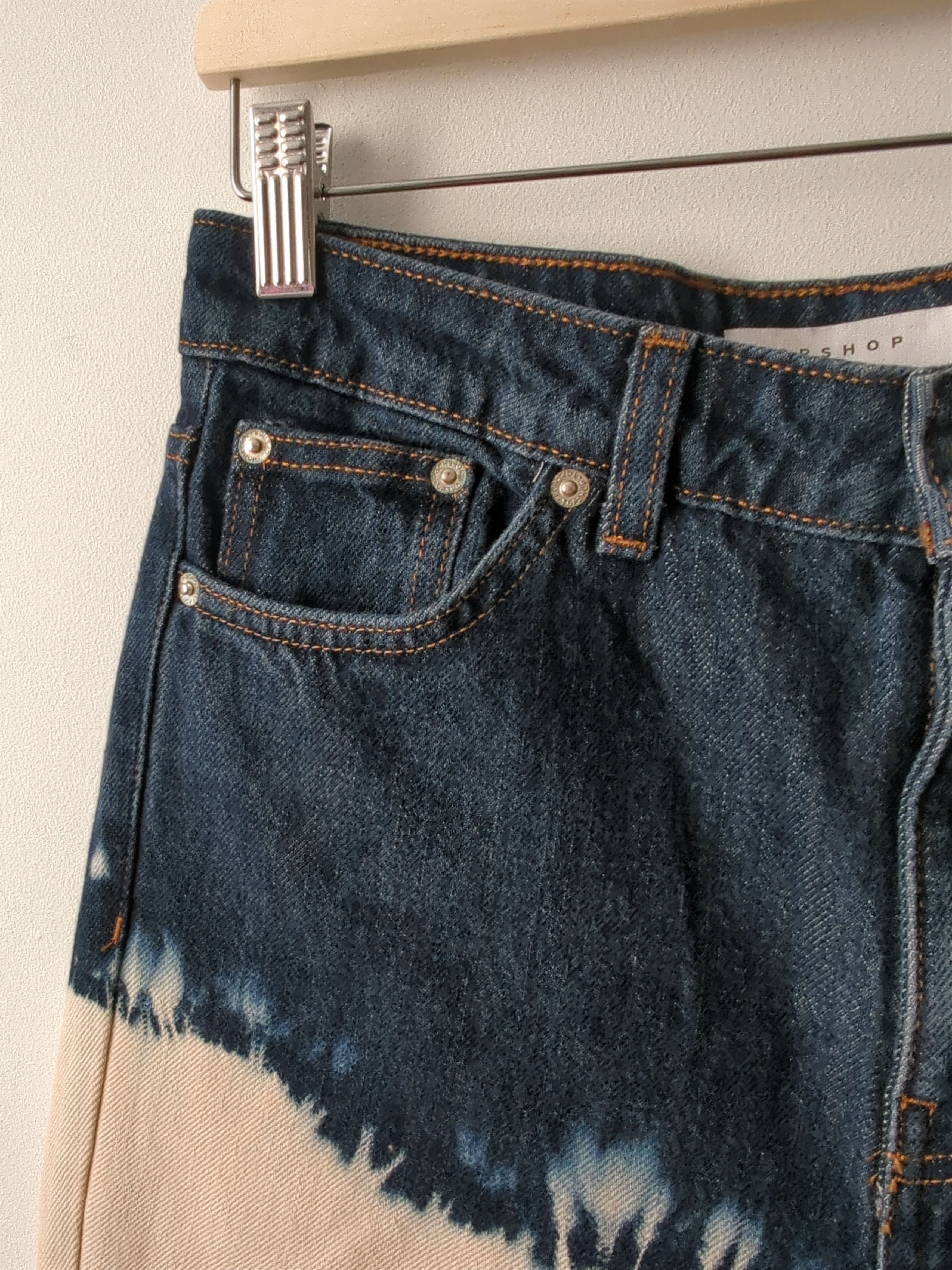 Topshop Topshop Mom Jeans Dip Dye Two Tone Denim Size 28" / US 6 / IT 42 - 6 Thumbnail